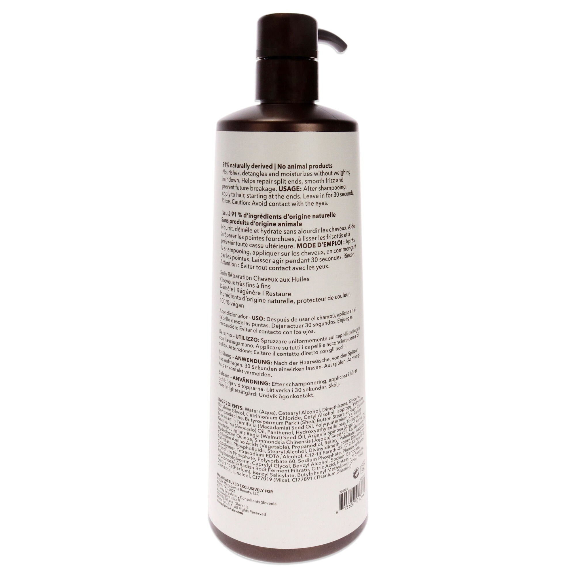Weightless Moisture Conditioner by Macadamia Oil for Unisex - 33.8 oz Conditioner, See Description, alternate image number 2