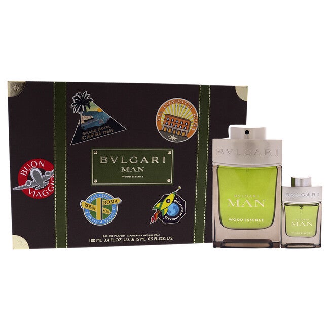 Bvlgari Man Wood Essence by Bvlgari for Men - 2 Pc Gift Set 3.4oz EDP, 0.5oz EDP Spray, NA, hi-res image number null