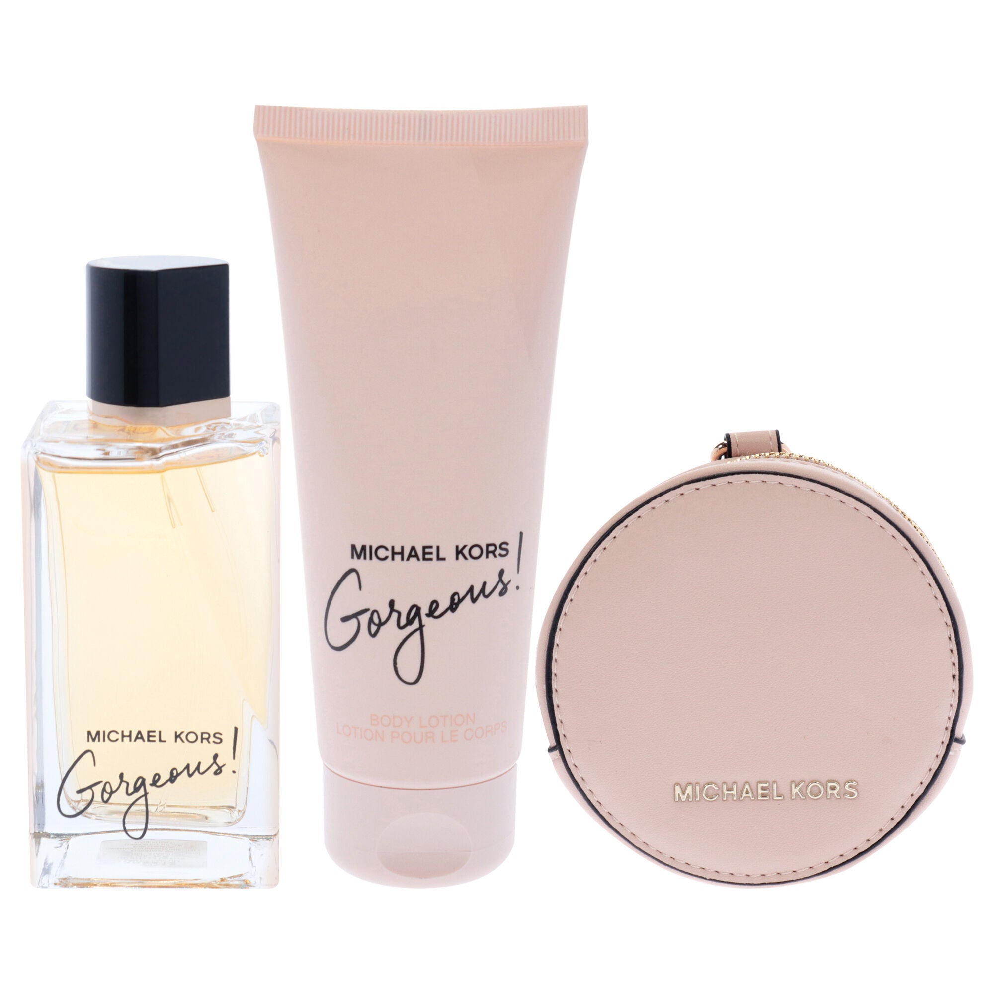 Gorgeous by Michael Kors for Women - 3 Pc Gift Set 3.4oz EDP Spray, 3.4oz Body Lotion, Round Purse, See Description, alternate image number 4