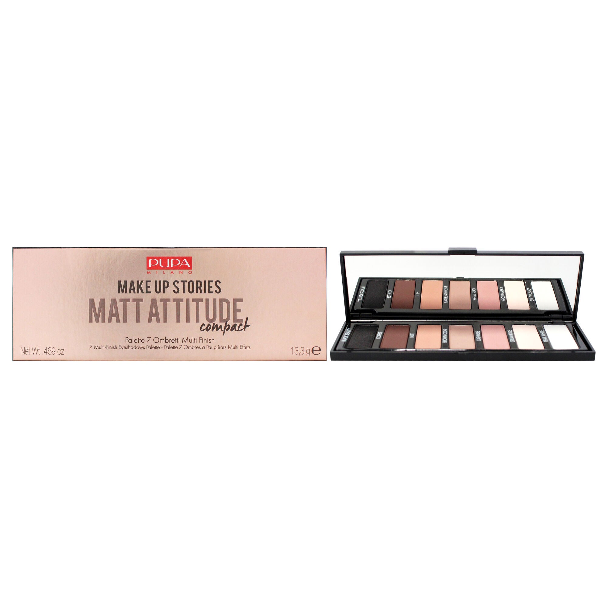 Make Up Stories Compact Palette - 003 Matt Attitude by Pupa Milano for Women - 0.469 oz Eye Shadow, See Description, hi-res image number 0