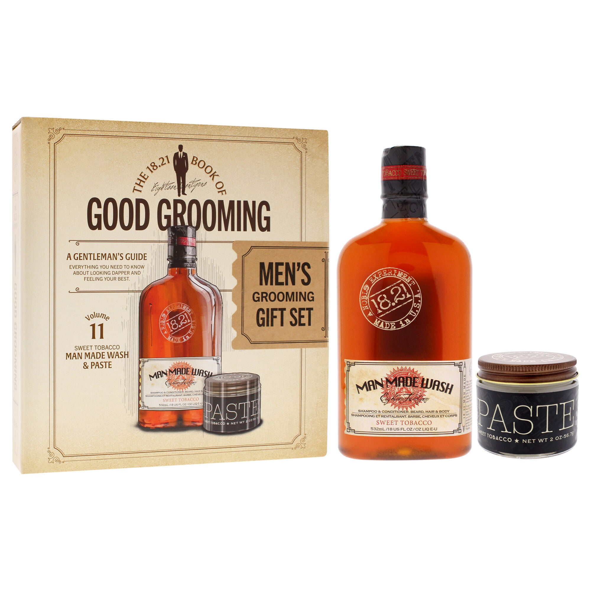 Book of Good Grooming Volume 11 Set - Sweet Tobacco by 18.21 Man Made for Men - 2 Pc, See Description, alternate image number 2