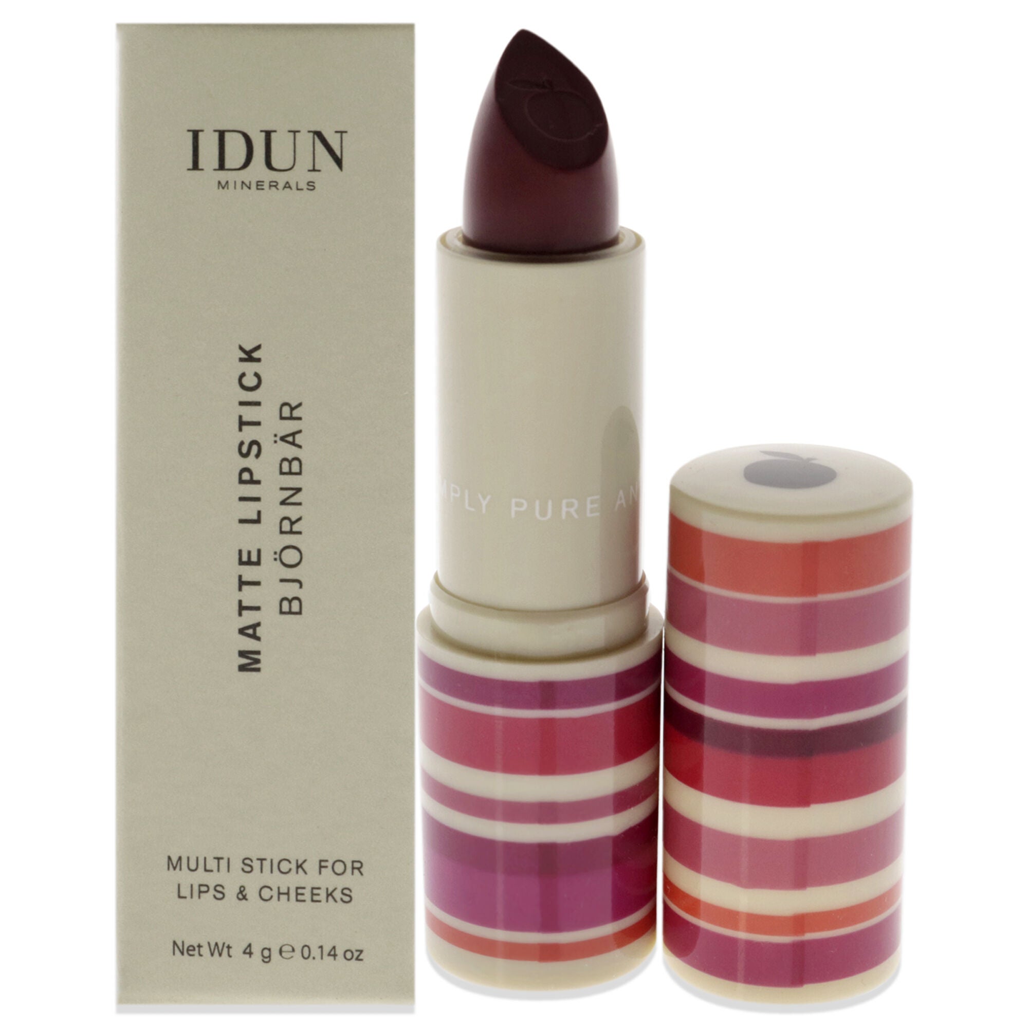 Matte Lipstick - 106 Bjornbar by Idun Minerals for Women - 0.14 oz Lipstick, See Description, hi-res image number 0