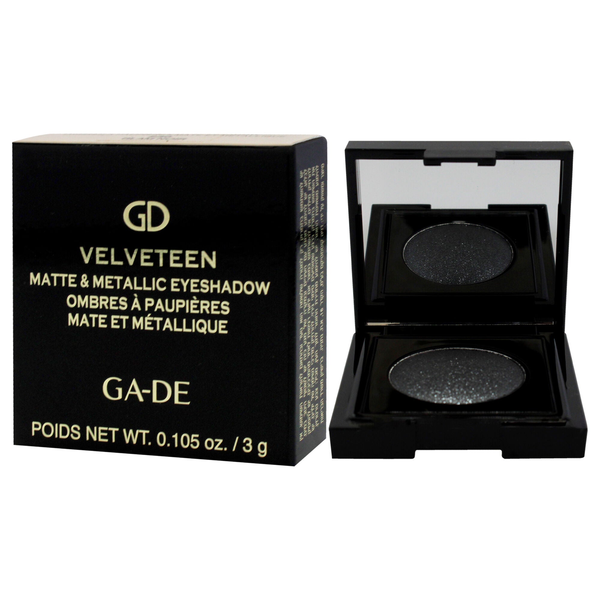 Velveteen Matte and Metallic Eyeshadow - 230 Glam Noir by GA-DE for Women - 0.105 oz Eye Shadow, , alternate image number 7