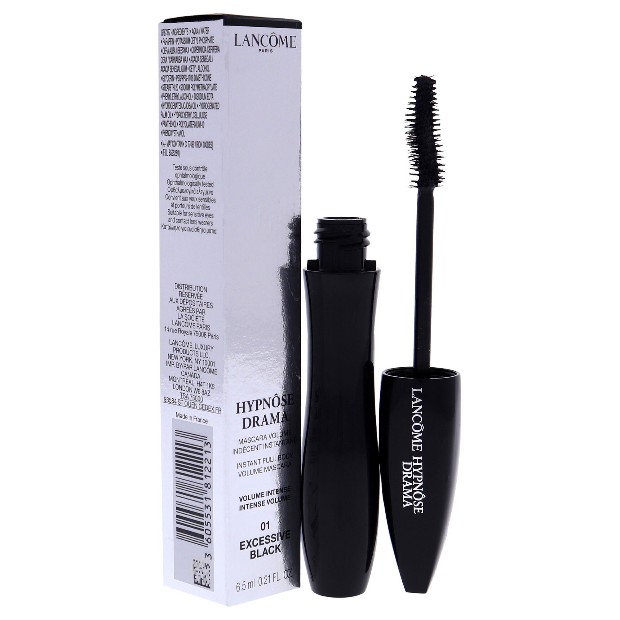 Hypnose Drama Instant Full Body Volume Mascara - 01 Excessive Black by Lancome for Women - 0.21 oz Mascara, , alternate image number 6