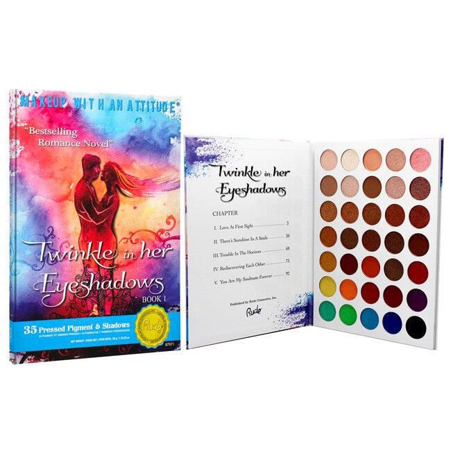 Twinkle In Her 35 Eyeshadows Palette - Book 1 by Rude Cosmetics for Women - 1.34 oz Eye Shadow, See Description, alternate image number 2