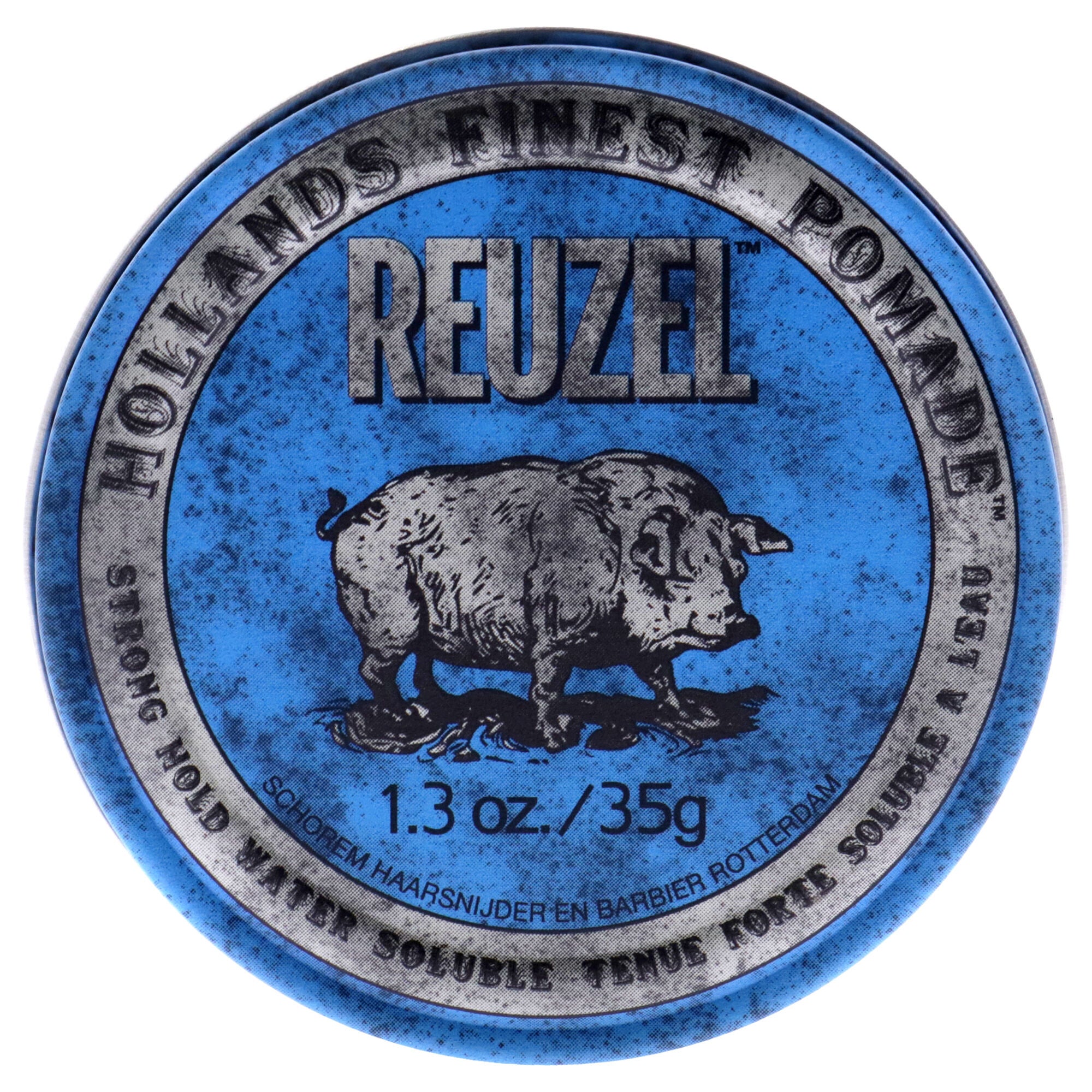 Blue Strong Hold Water Soluble Pomade by Reuzel for Men - 1.3 oz Pomade, See Description, hi-res image number 0