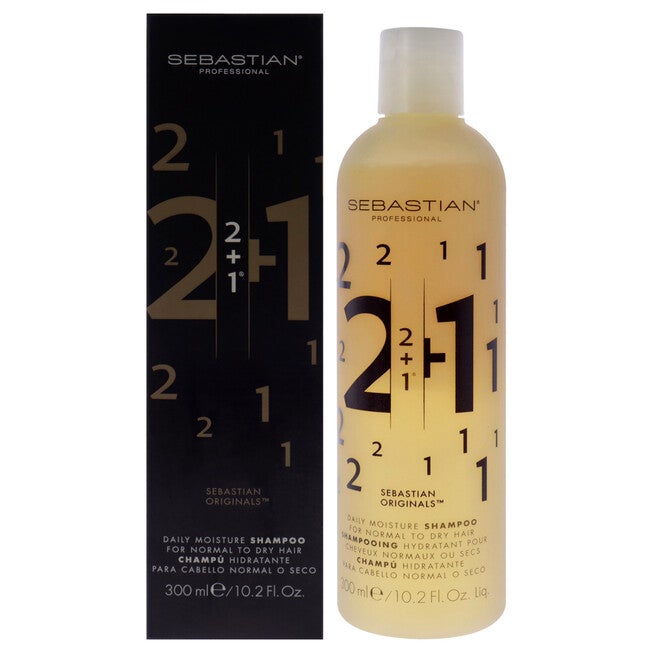 2 Plus 1 Daily Moisture Shampoo by Sebastian for Unisex - 10.2 oz Shampoo, See Description, hi-res image number 0