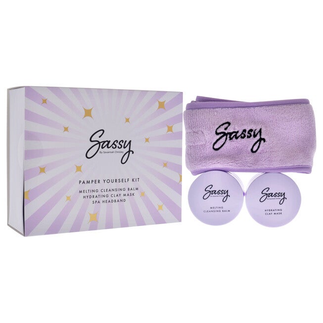 Pamper Yourself Kit by Sassy by Savannah Chrisley for Women - 3 Pc Cleansing Balm, Mask, Spa Headband, , alternate image number null