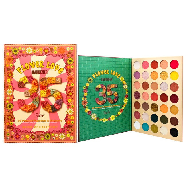 Flower Love 35 Eyeshadows Palette - Gardener by Rude Cosmetics for Women - 1.34 oz Eye Shadow, See Description, hi-res image number 0