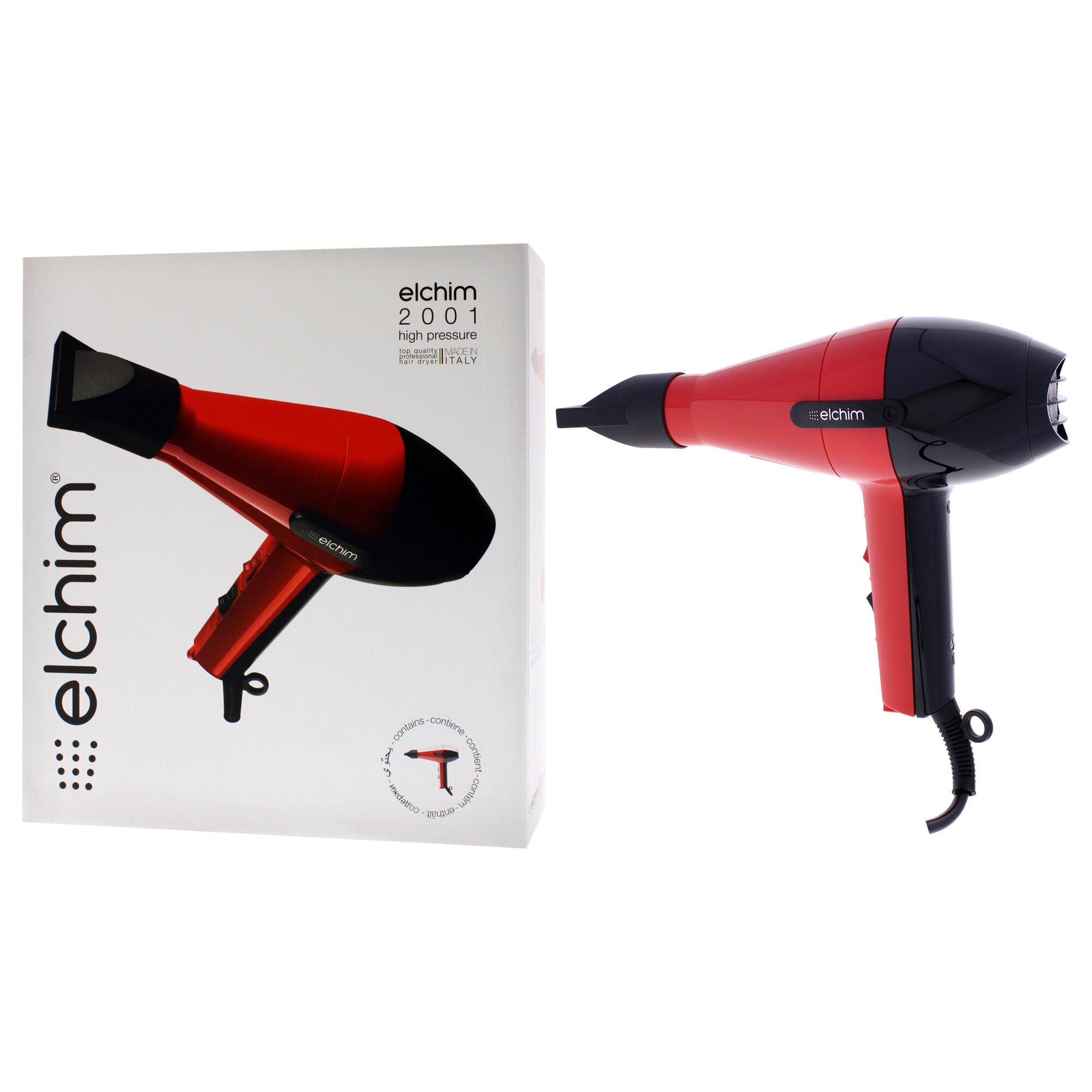 2001 Classic Hair Dryer - Red-Black by Elchim for Women - 1 Pc Hair Dryer, See Description, alternate image number 3