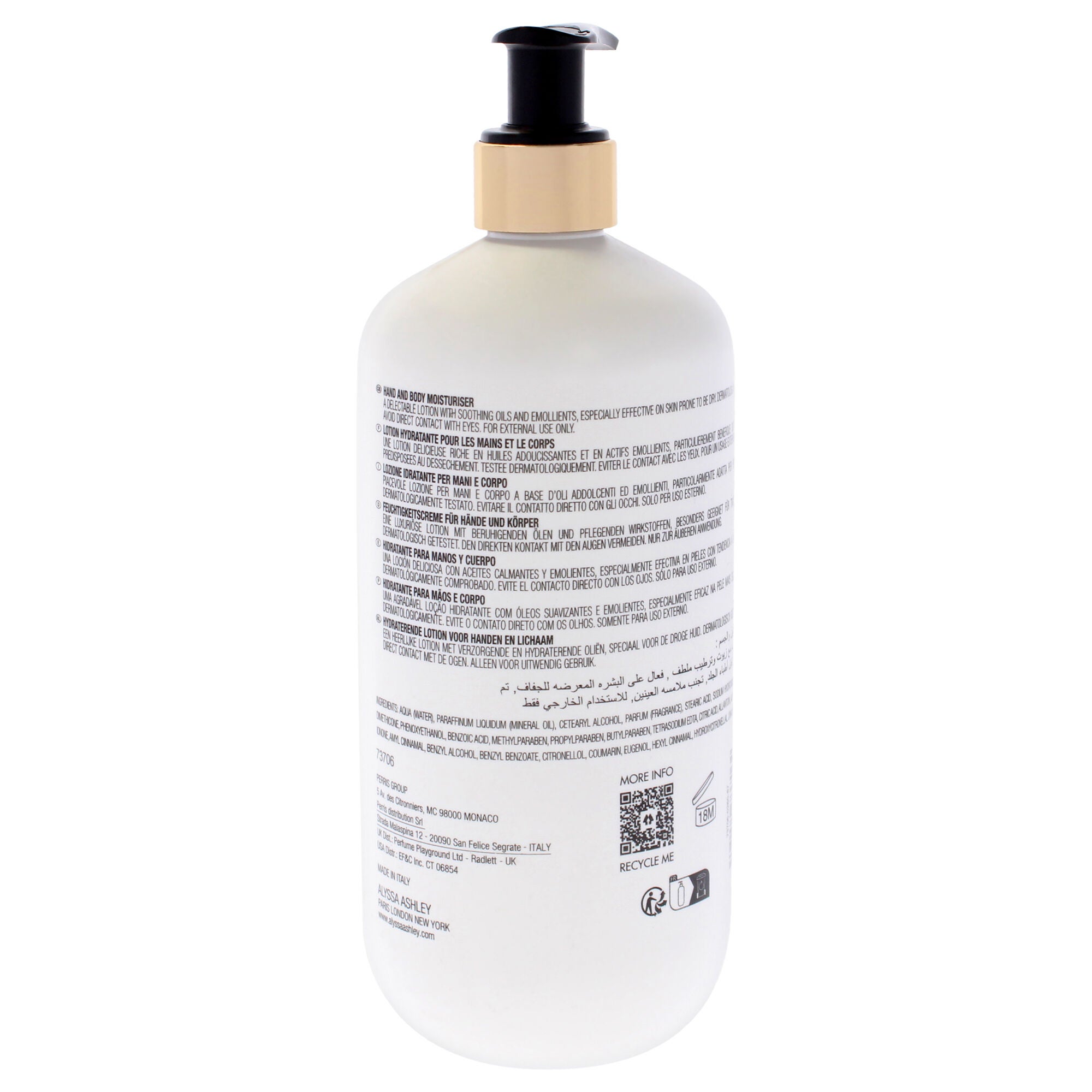 Musk Hand and Body Moisturizer by Alyssa Ashley for Unisex - 16.9 oz Body Lotion, See Description, alternate image number 1