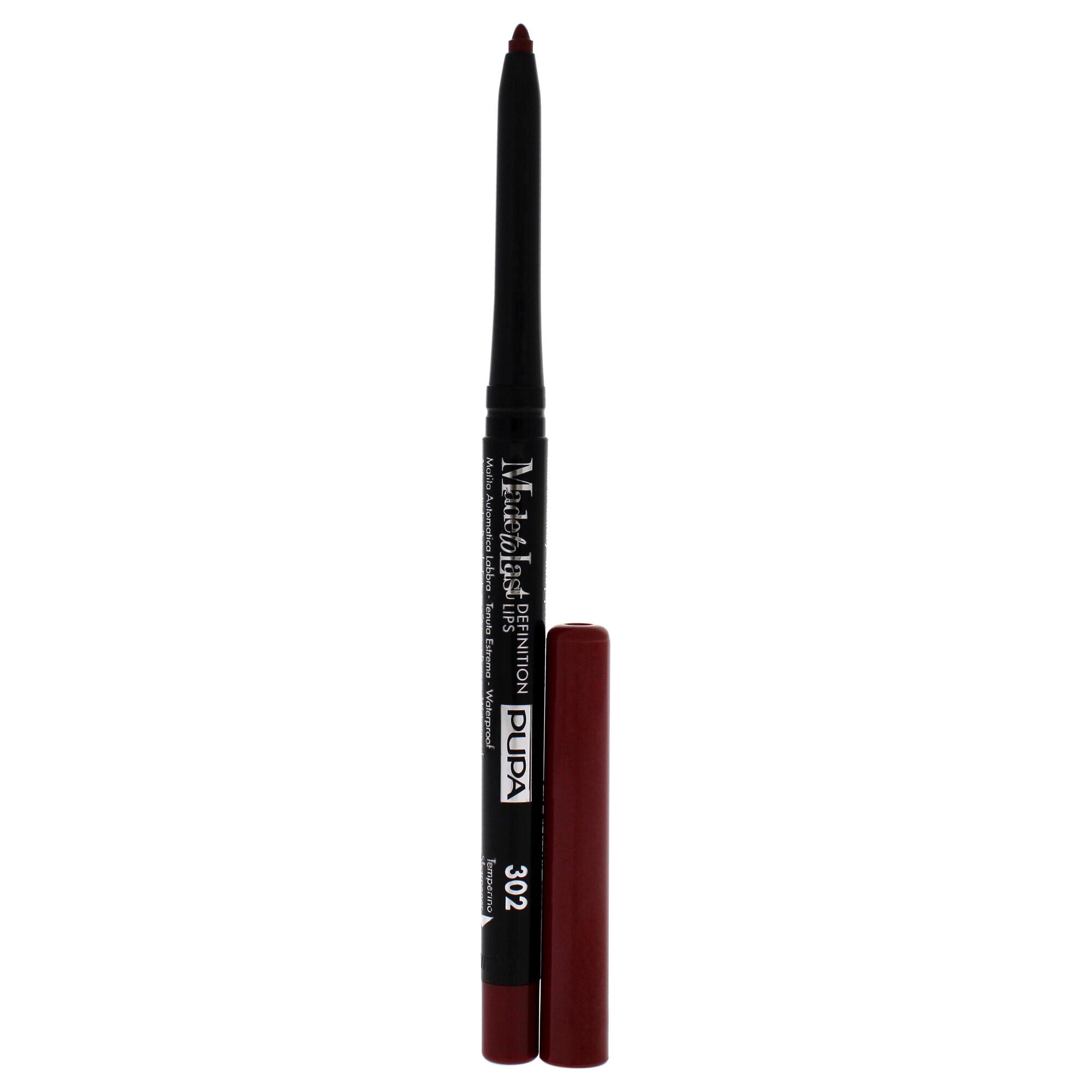Made To Last Definition Lips - 302 Chic Burgundy by Pupa Milano for Women - 0.001 oz Lip Pencil, See Description, hi-res image number 0