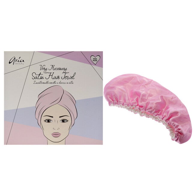 Very Necessary Satin Hair Towel - Pink by Aria Beauty for Women - 1 Pc Towel, See Description, hi-res image number 0