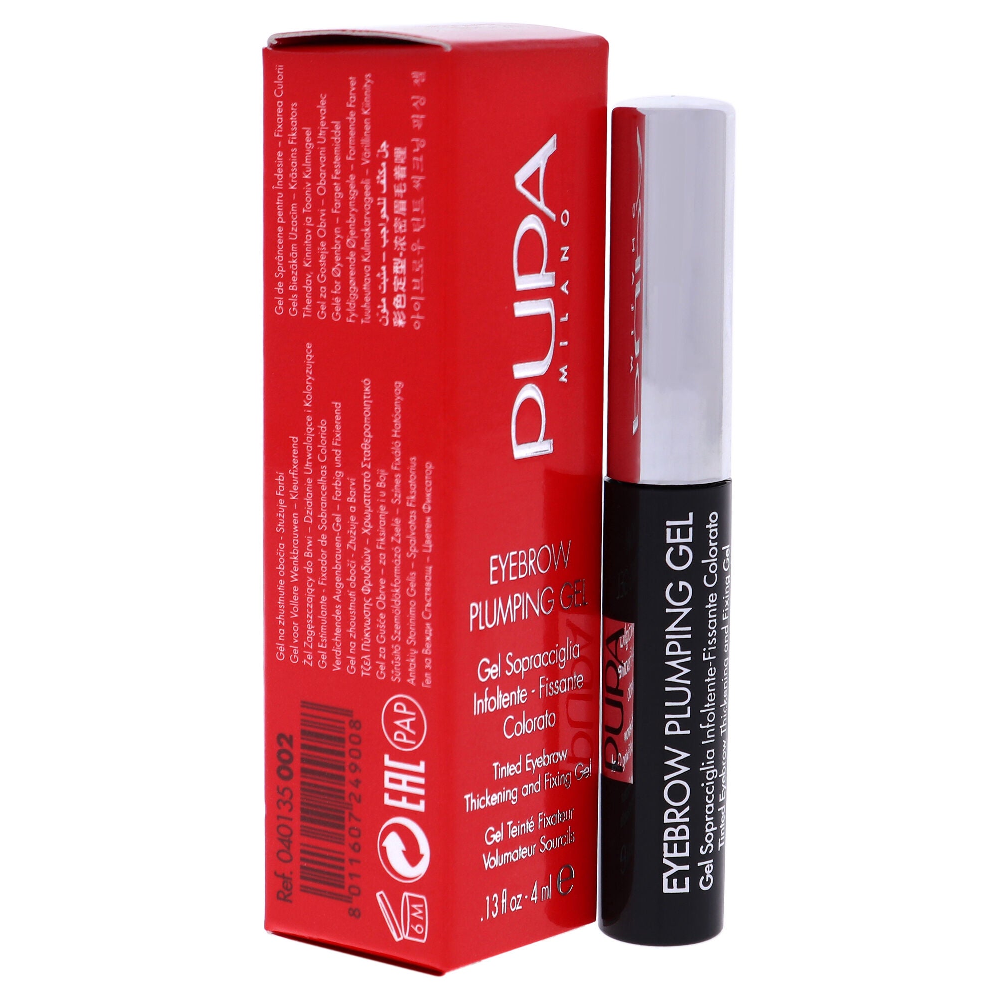 Eyebrow Plumping Gel - 002 Brown by Pupa Milano for Women - 0.13 oz Eyebrow Gel, See Description, alternate image number 1