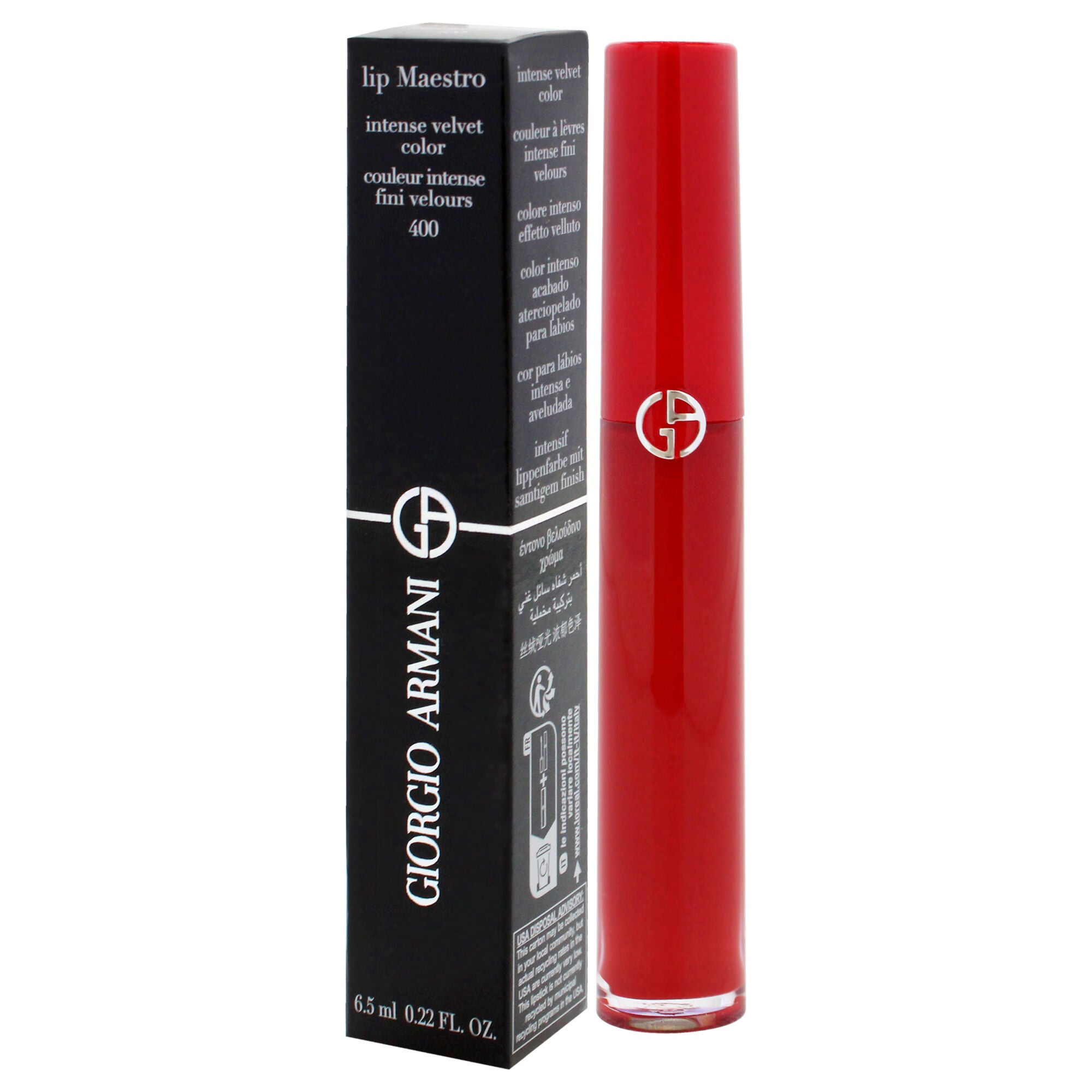 Lip Maestro Intense Velvet Color - 400 The Red by Giorgio Armani for Women - 0.22 oz Lipstick, See Description, alternate image number 3