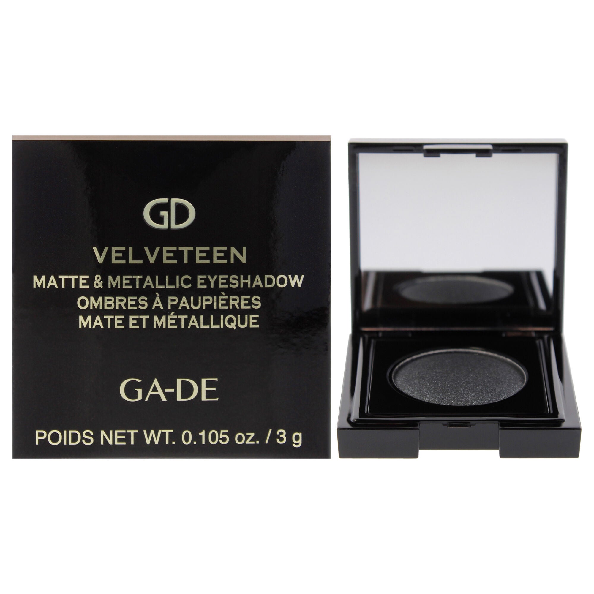 Velveteen Matte and Metallic Eyeshadow - 230 Glam Noir by GA-DE for Women - 0.105 oz Eye Shadow, See Description, hi-res image number 0