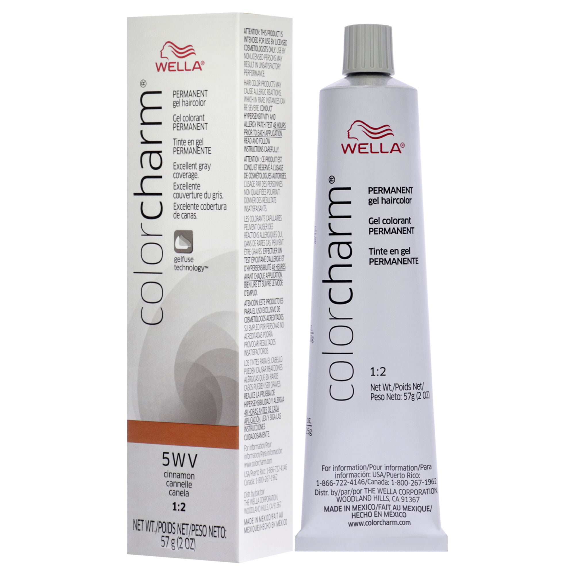 Color Charm Permanent Hair Color Gel - 5WV Cinnamon by Wella for Women - 2 oz Hair Color, See Description, alternate image number 3