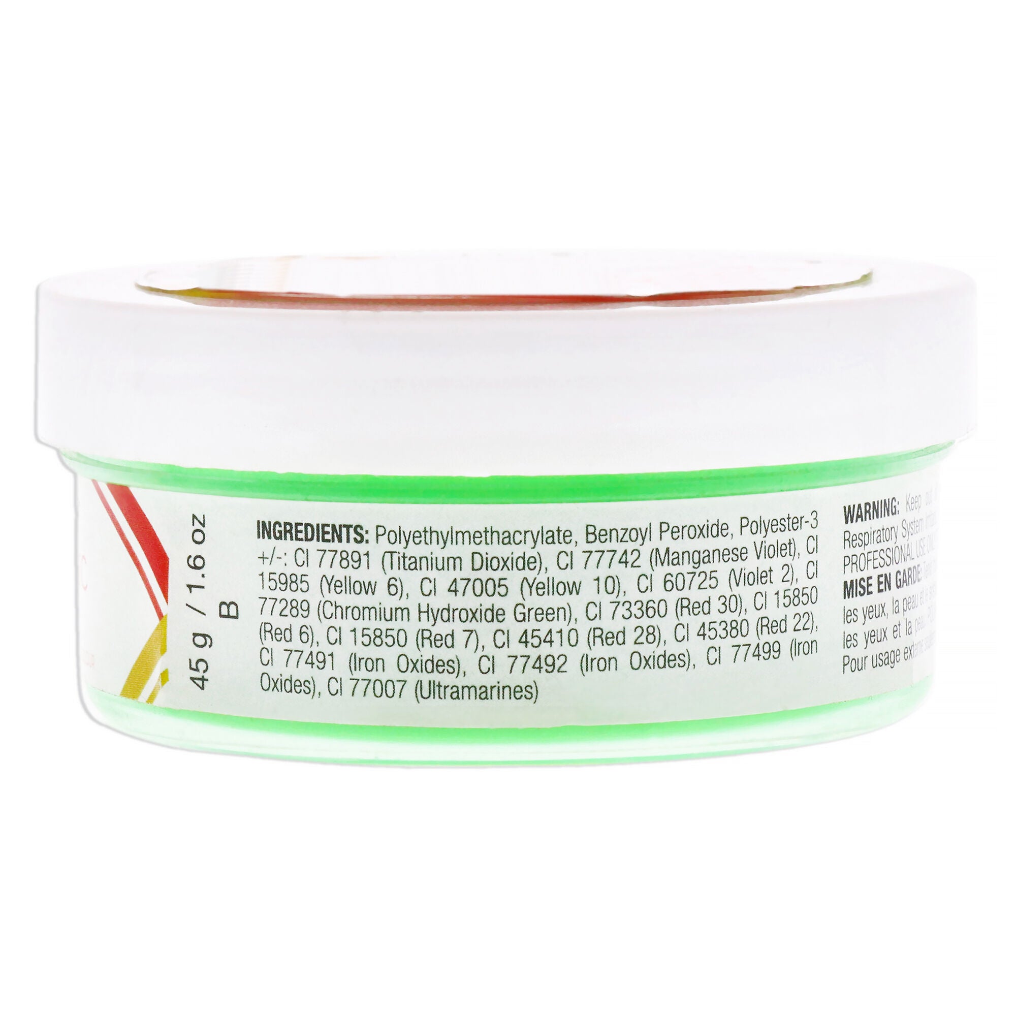 Colour Acrylic Powder - Neon Lime by Cuccio PRO for Women - 1.6 oz Acrylic Powder, See Description, alternate image number 2