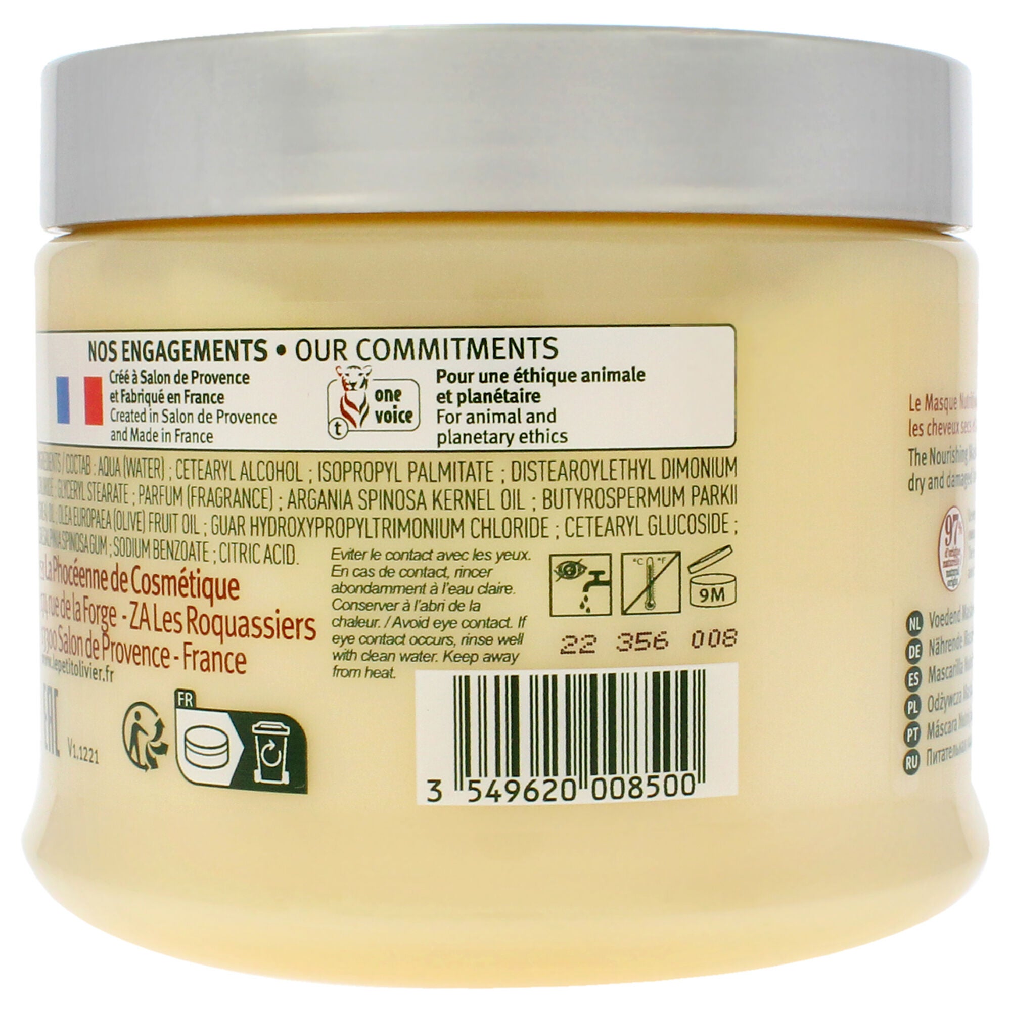 Nutrition Mask - Dry and Damaged Hair by Le Petit Olivier for Unisex - 11.15 oz Maque, , alternate image number 3
