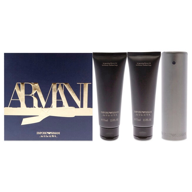 Emporio Armani by Emporio Armani for Men - 3 Pc Gift Set 1.7oz EDT Spray, 2x2.5oz Shower Gel, See Description, hi-res image number 0