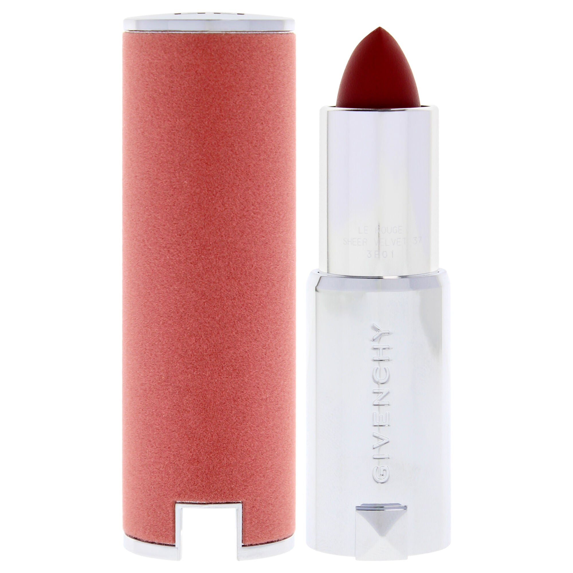 Le Rouge Sheer Velvet Matte Lipstick - 37 Rouge Graine by Givenchy for Women - 0.12 oz Lipstick (Refillable), Red, alternate image number 1