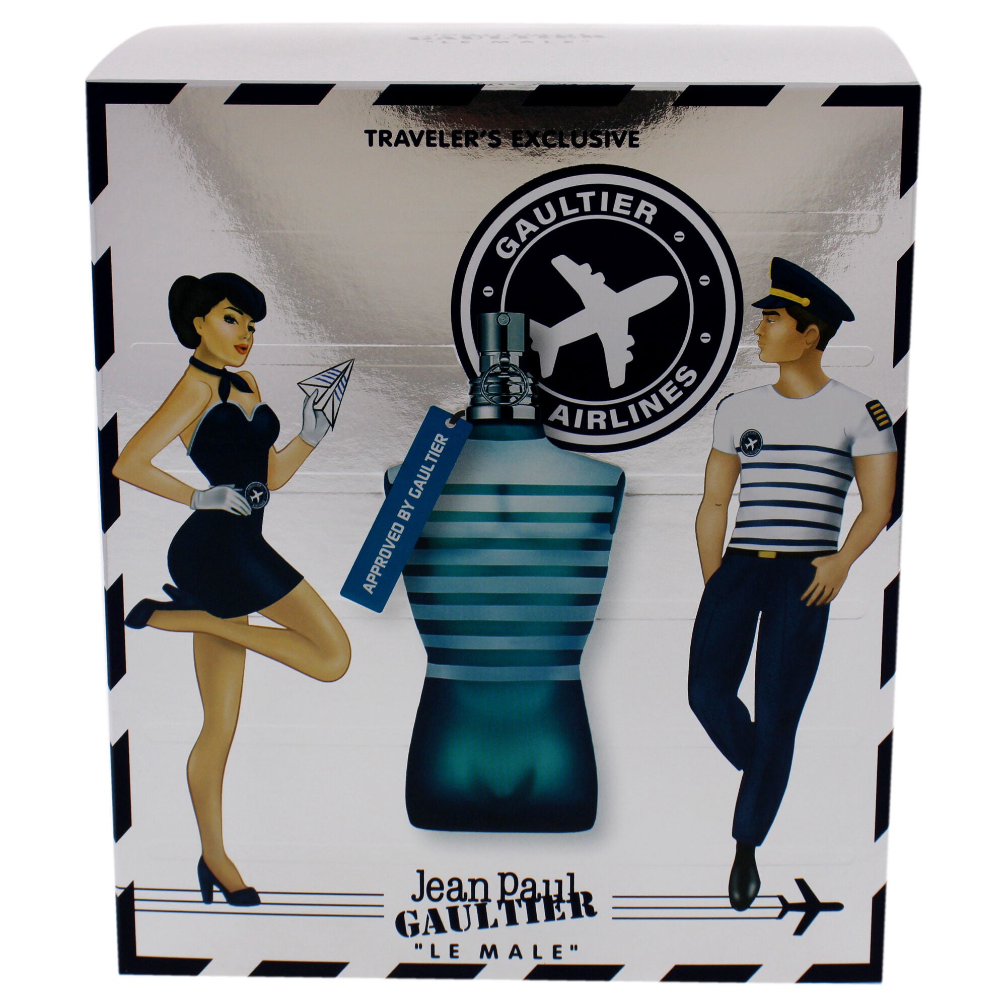 Le Male by Jean Paul Gaultier for Men - 2 Pc Gift Set 4.2oz EDT Spray, 0.68oz EDT Spray, Clear, alternate image number 3