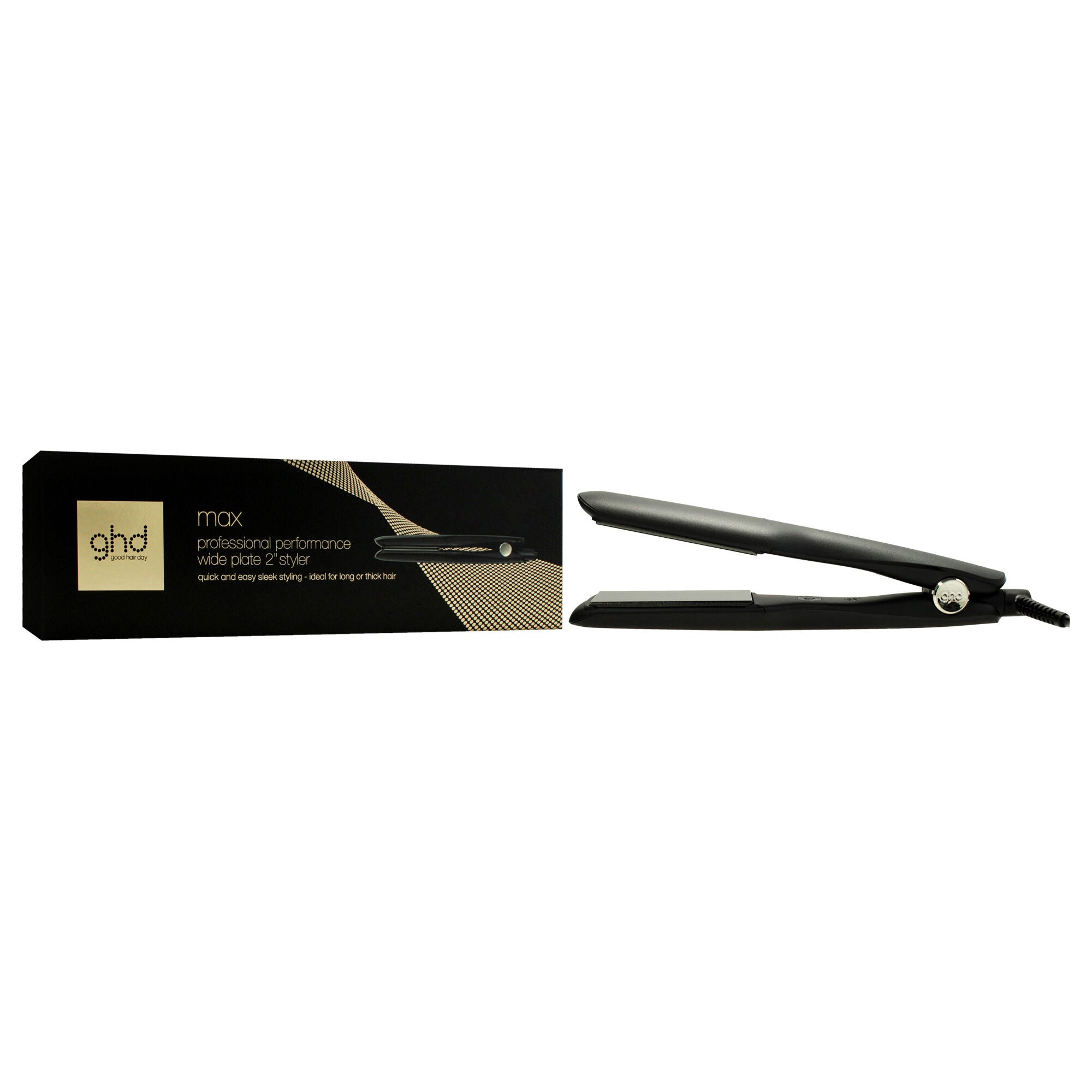 GHD Max Wide Plate Styler - Black by GHD for Unisex - 2 Inch Flat Iron, See Description, alternate image number 1