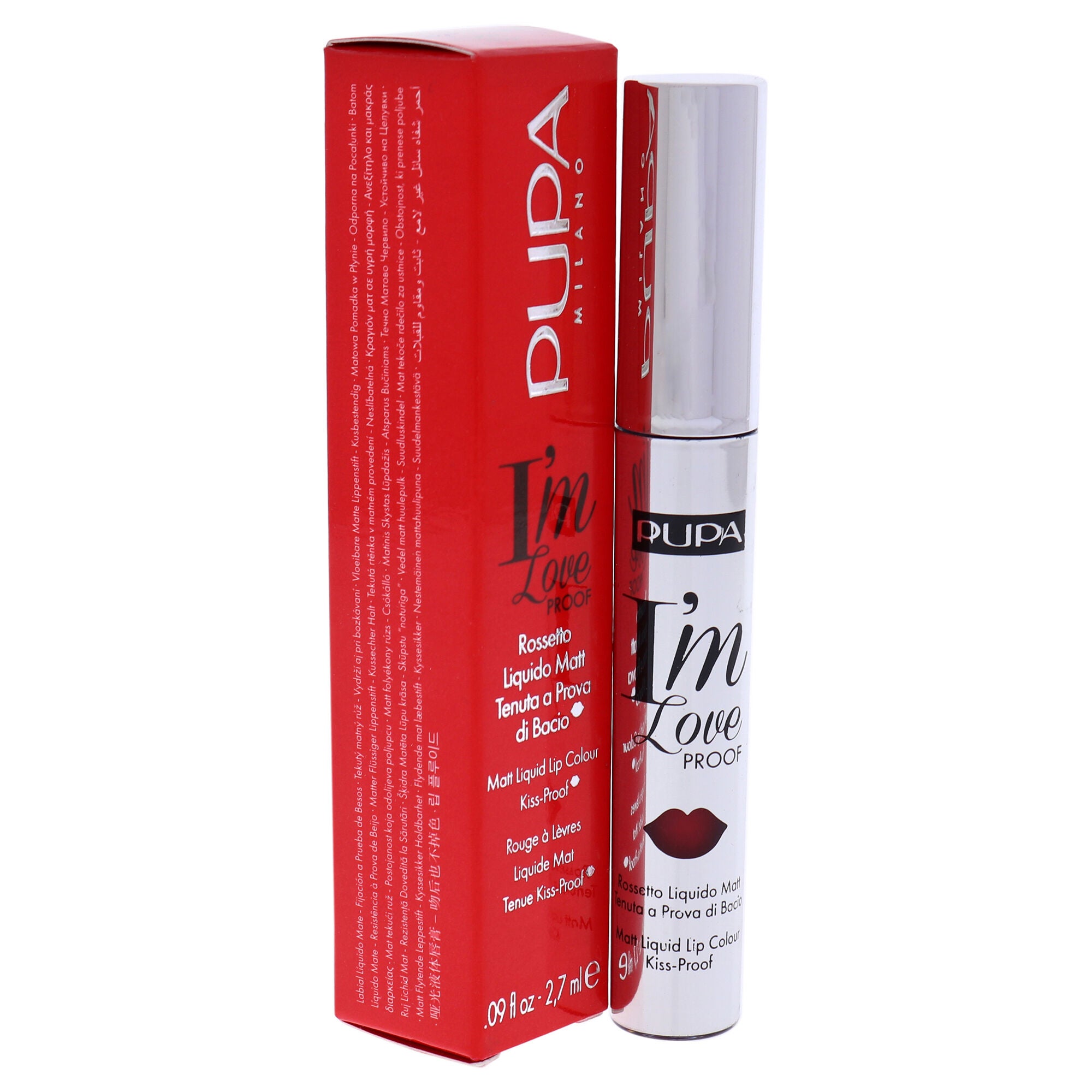 I Am Love Proof Matt Liquid Lip Color - 011 Kiss Me Red by Pupa Milano for Women - 0.09 oz Lipstick, See Description, alternate image number 1