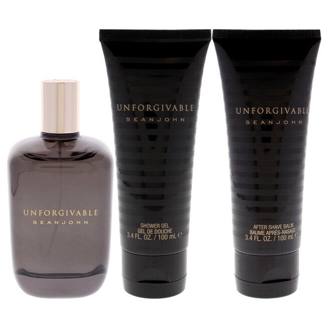 Unforgivable by Sean John for Men - 3 Pc Gift Set 4.2oz EDT Spray, 3.4oz Shower Gel, 3.4oz After Shave Balm, NA, alternate image number null