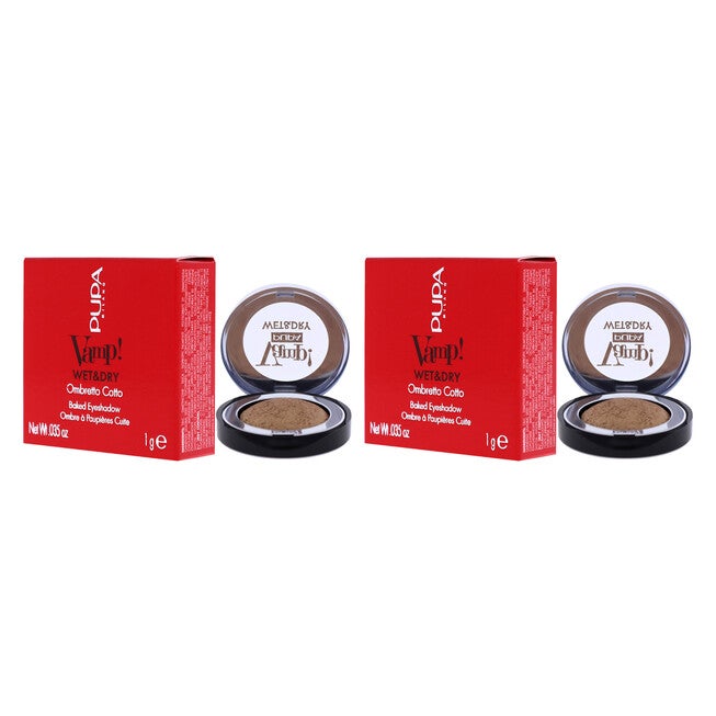 Vamp! Wet and Dry Baked Eyeshadow - 101 Precious Gold by Pupa Milano for Women - 0.035 oz Eye Shadow - Pack of 2, , alternate image number 7