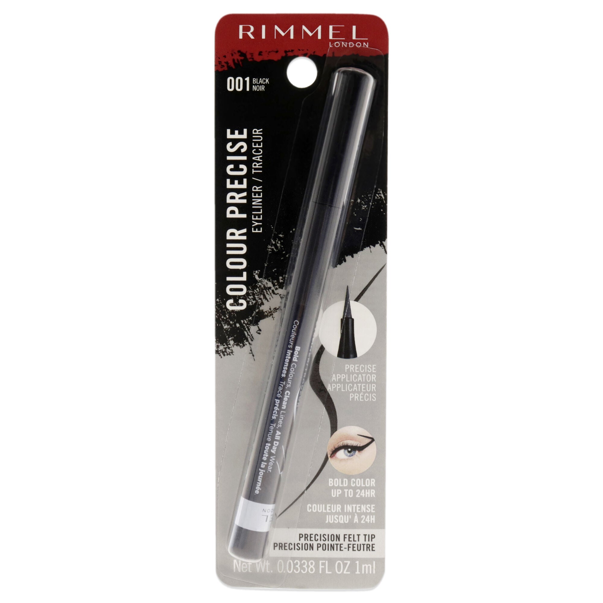 Color Precise Eyeliner - 001 Black by Rimmel London for Women - 0.033 oz Eyeliner, , alternate image number 3