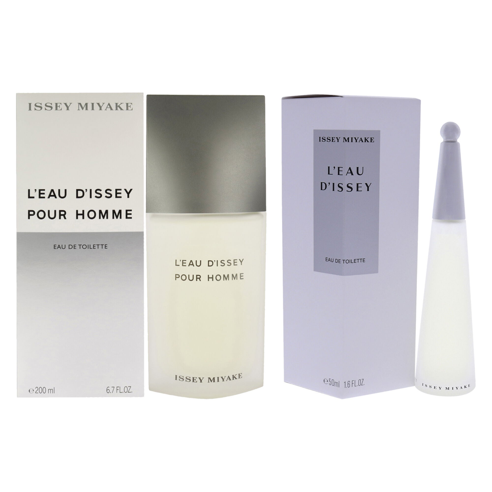 Leau Dissey Kit by Issey Miyake for Unisex- 2 Pc Kit 6.7 oz EDT Spray, 1.6 oz EDT Spray, Clear, hi-res image number 0