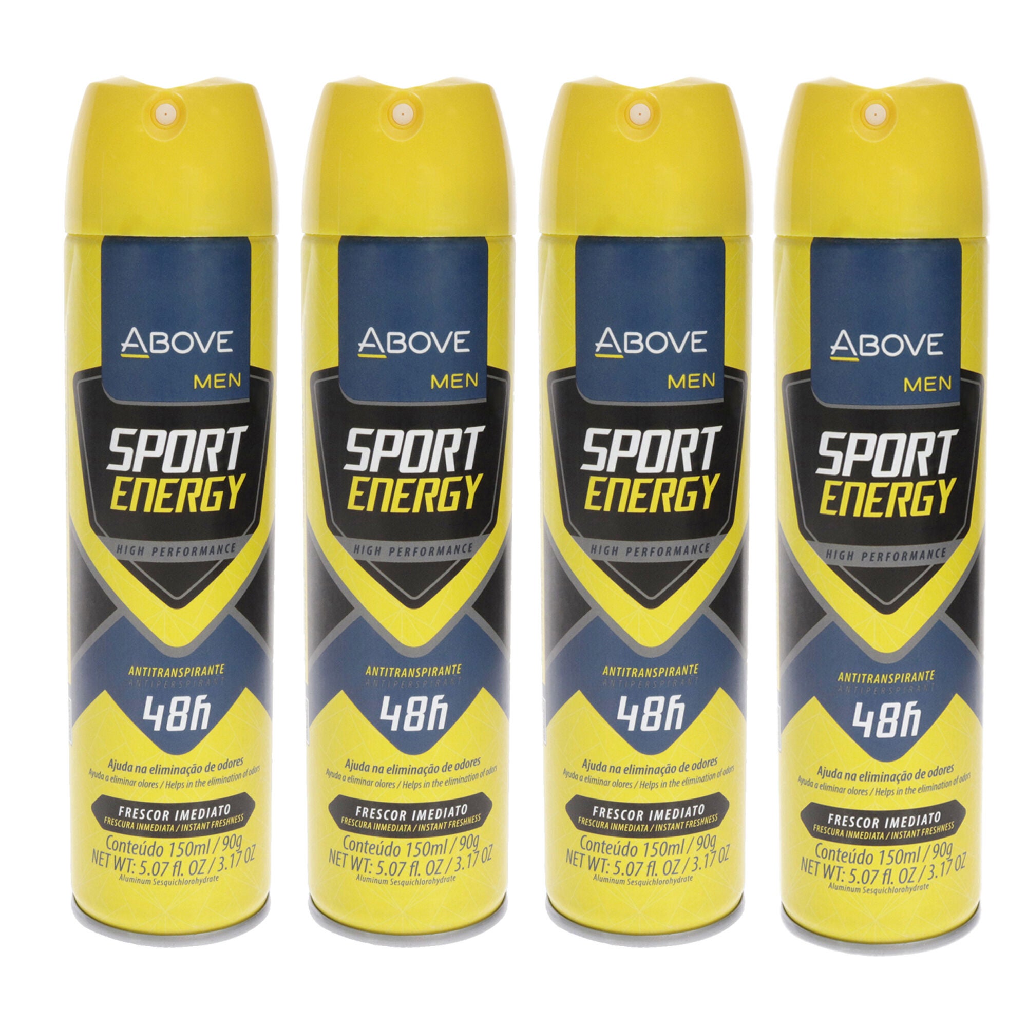 48 Hours Sport Energy Antiperspirant Deodorant by Above for Men - 3.17 oz Deodorant Spray - Pack of 4, See Description, hi-res image number 0