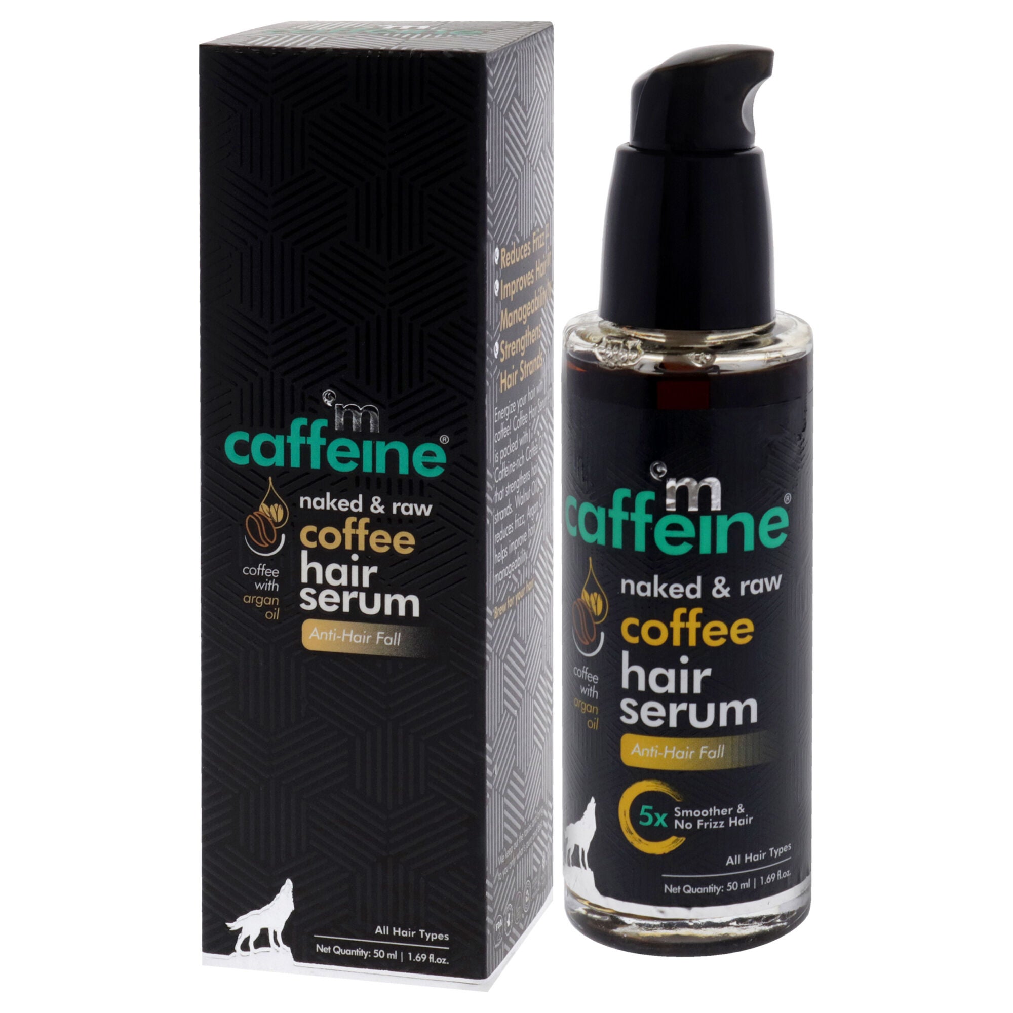 Naked and Raw Coffee Hair Serum - Argan Oil by mCaffeine for Unisex - 1.69 oz Serum, , alternate image number 7