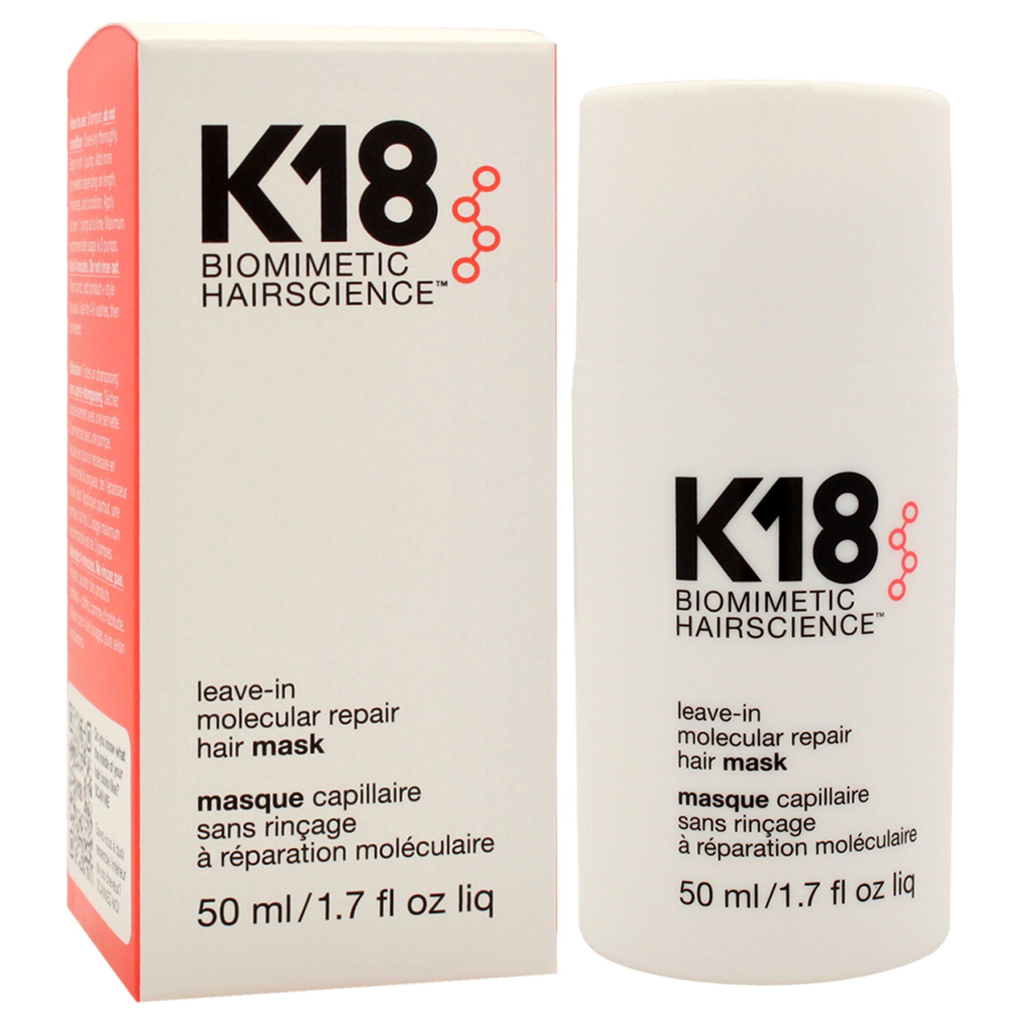 Leave-In Molecular Repair Hair Mask by K18 Hair for Unisex - 1.7 oz Masque, See Description, alternate image number 1