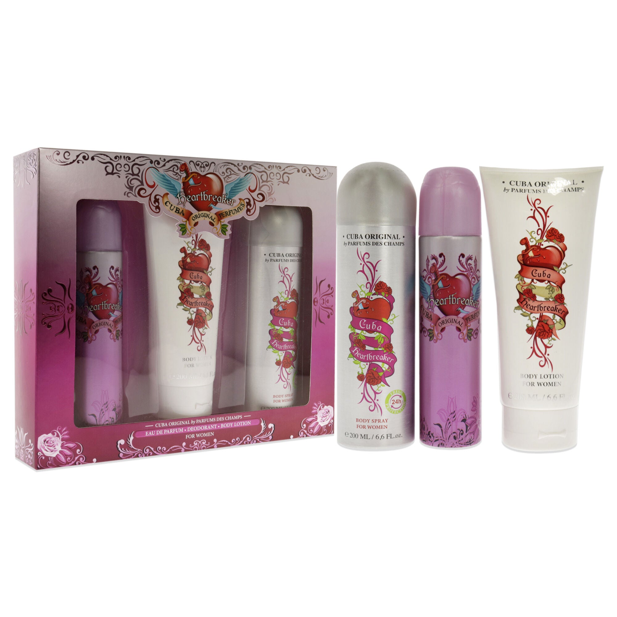 Cuba Heartbreaker by Cuba for Women - 3 Pc Gift Set 3.3oz EDP Spray, 6.7oz Body Spray, 4.3oz Body Lotion, , alternate image number 7