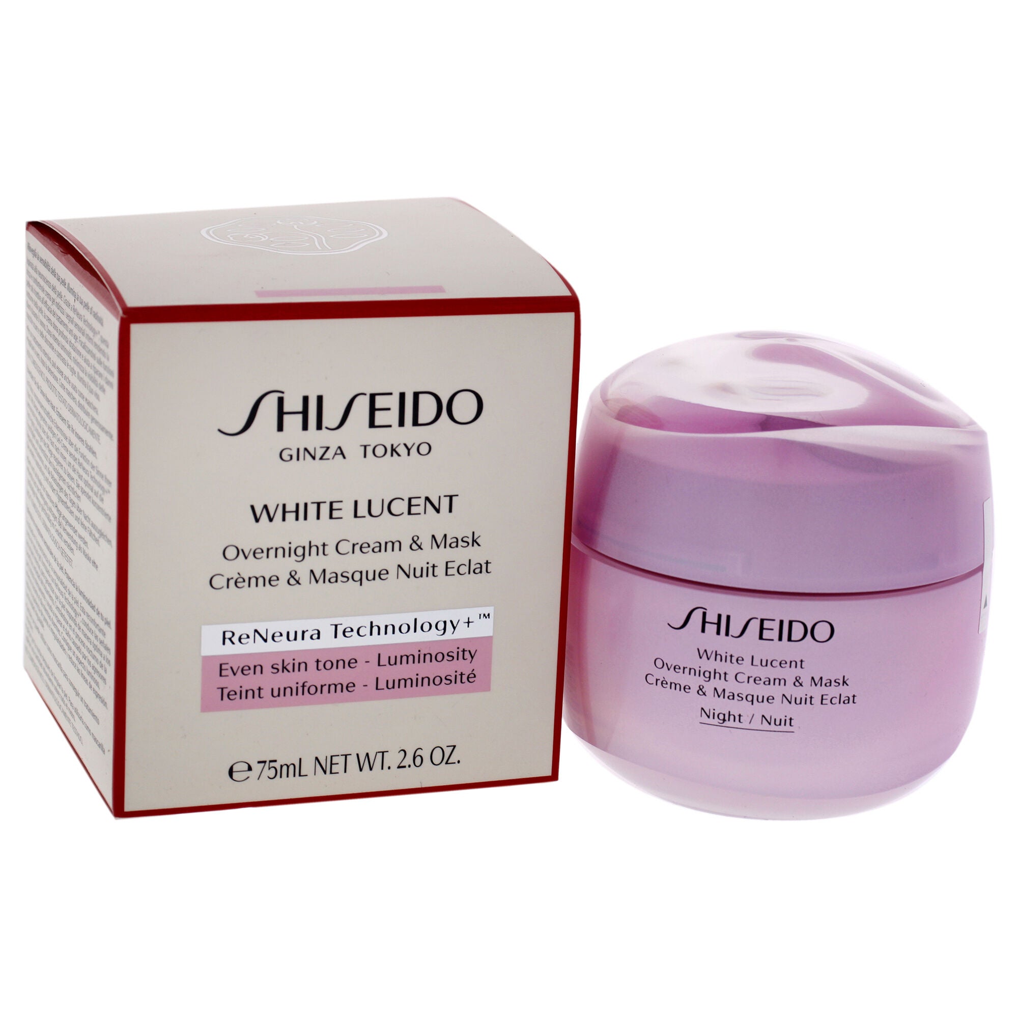 White Lucent Overnight Cream and Mask by Shiseido for Women - 2.6 oz Cream, See Description, alternate image number 3