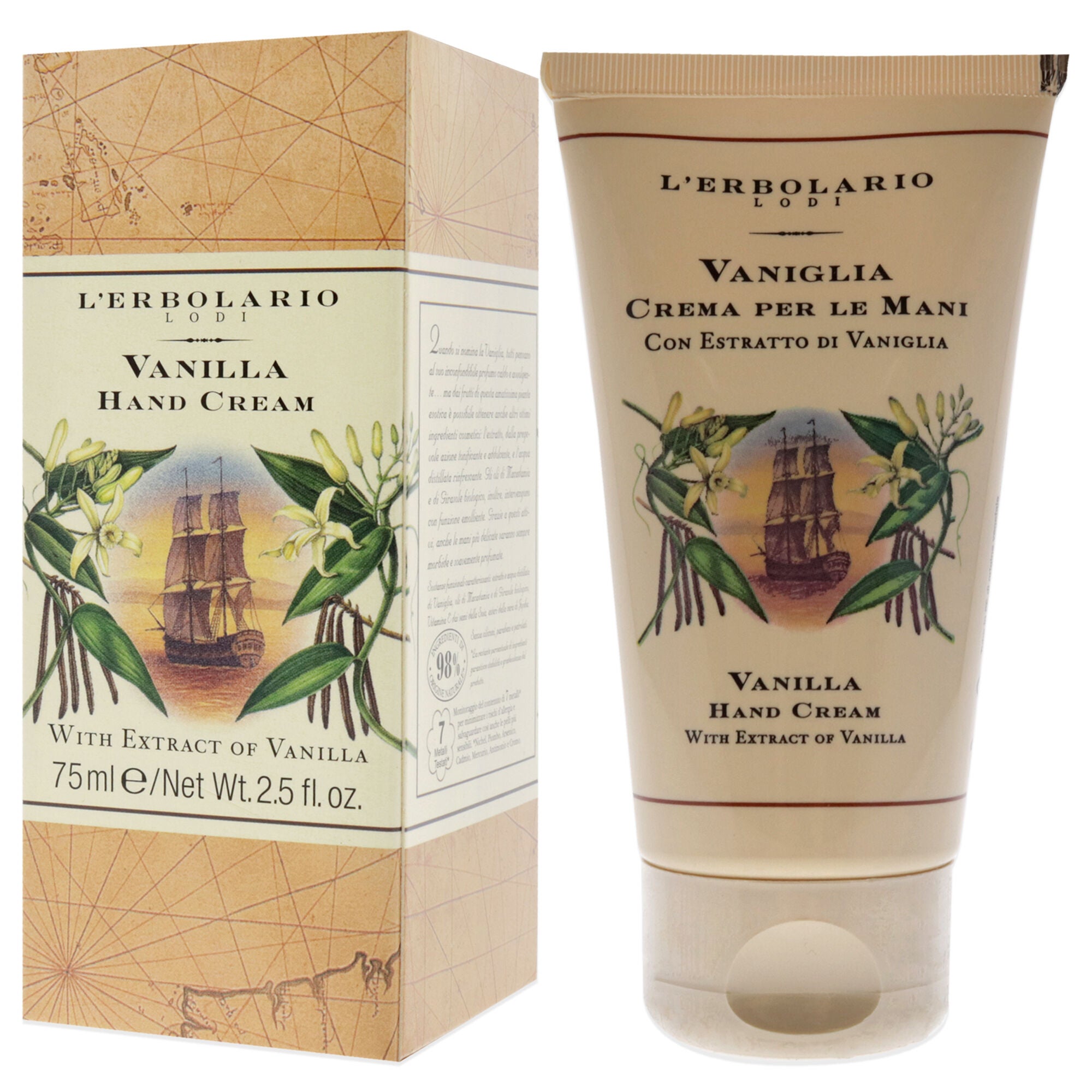 Vanilla Hand Cream by Lerbolario for Women - 2.5 oz Cream, See Description, alternate image number 2