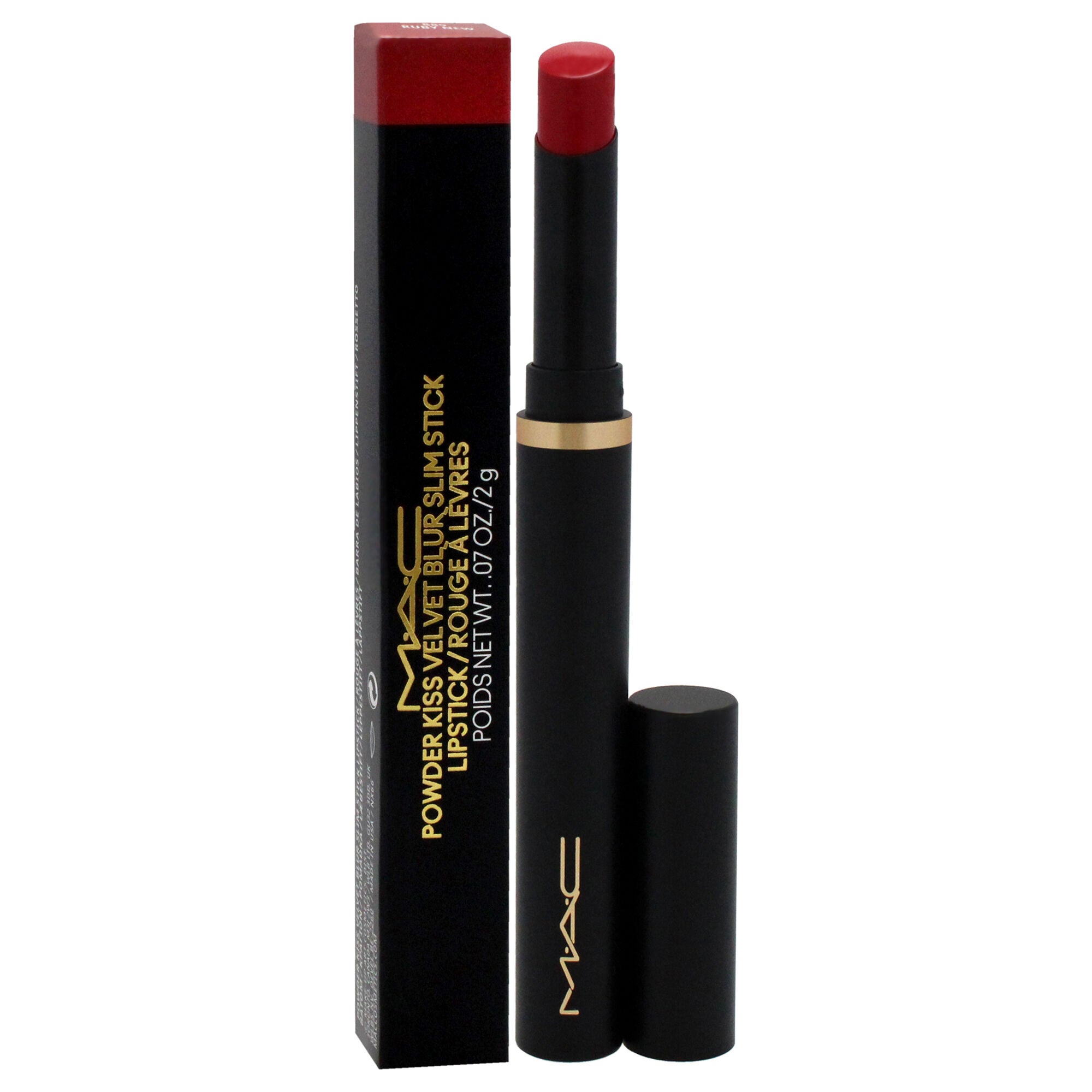 Powder Kiss Velvet Blur Slim Stick - 889 Ruby New by MAC for Women - 0.07 oz Lipstick, , alternate image number 6