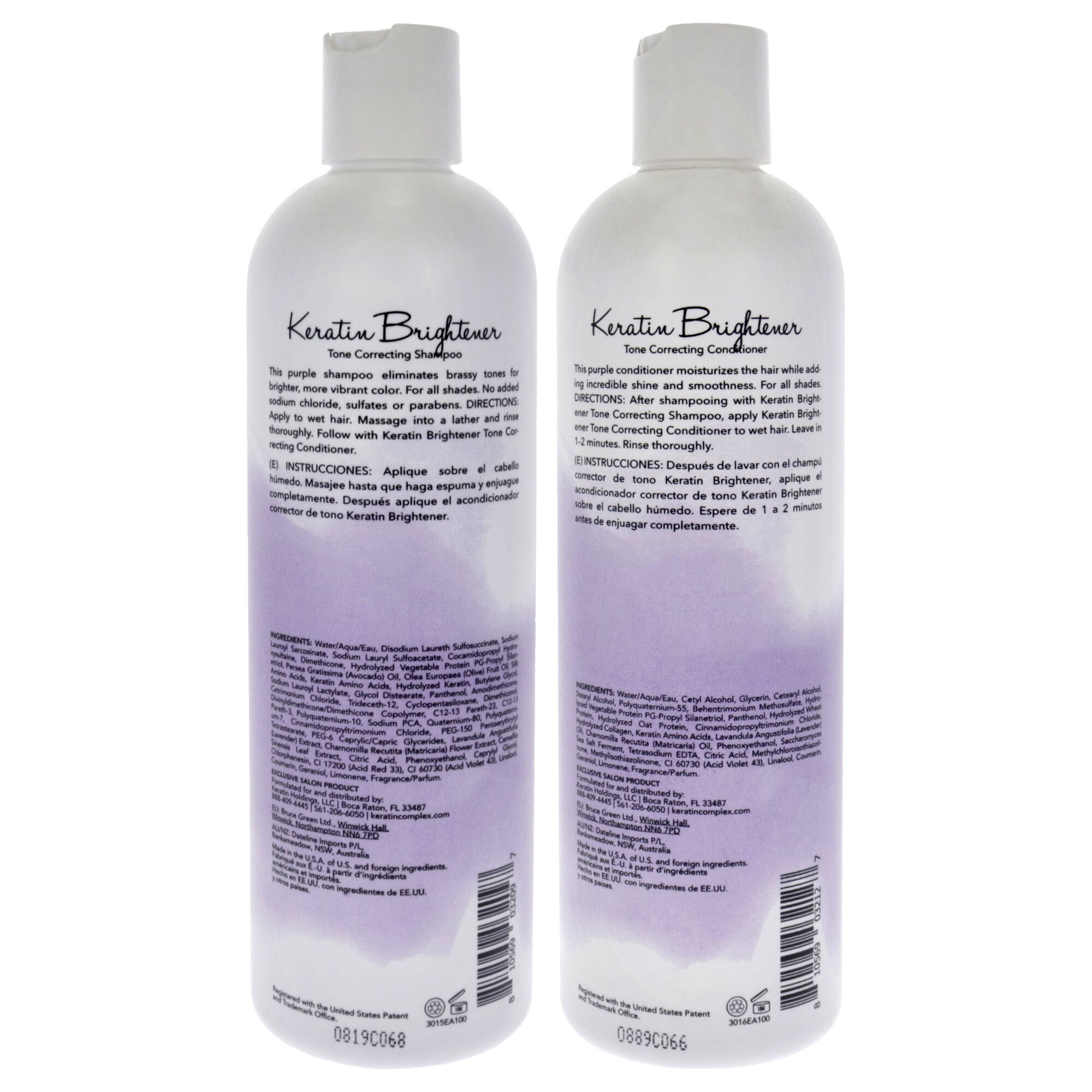 Keratin Brightener Kit by Keratin Perfect for Unisex - 2 Pc Kit 12oz Shampoo, 12oz Conditioner, , alternate image number 3