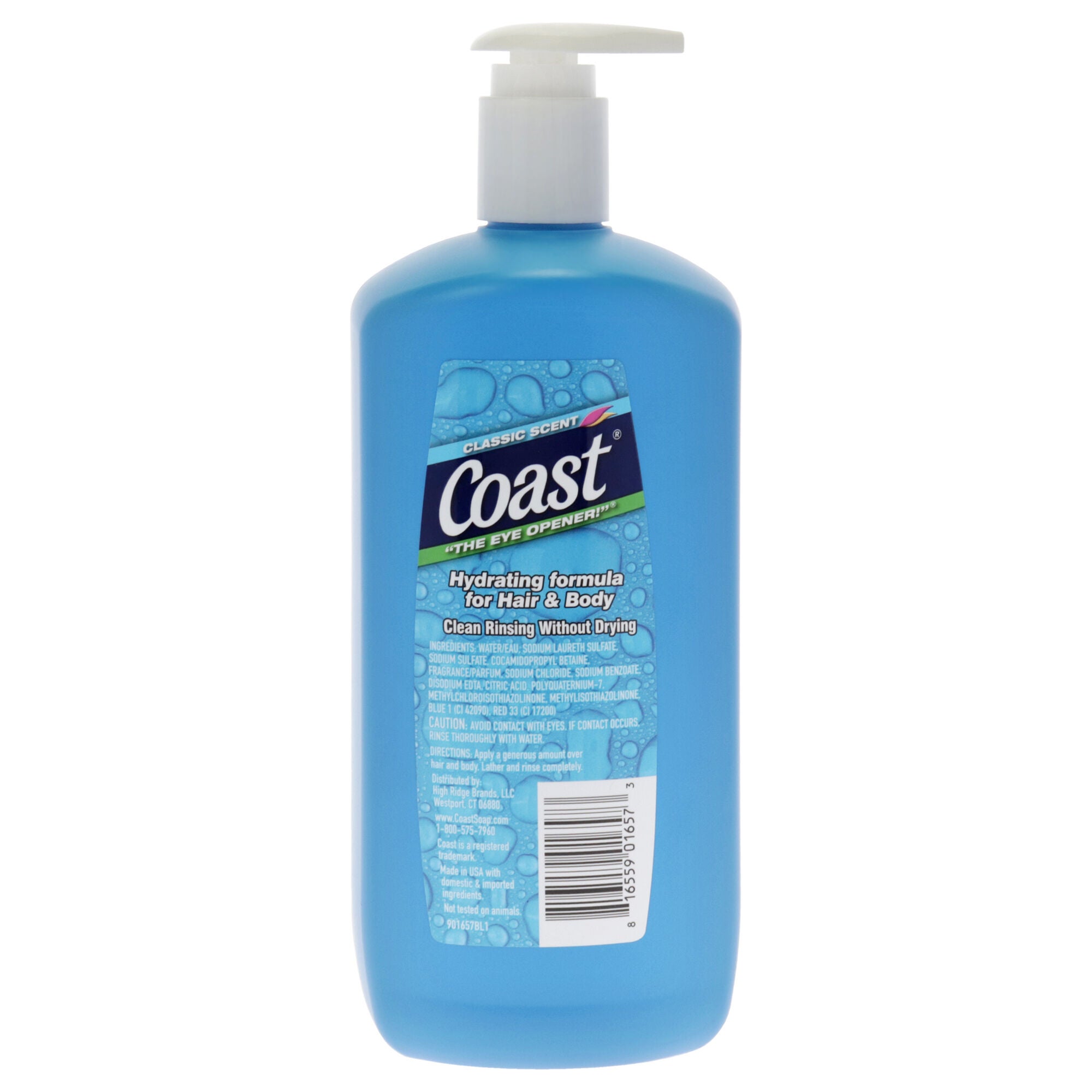 Hair and Body Wash - Classic Scent by Coast for Unisex - 32 oz Body Wash, See Description, alternate image number 1