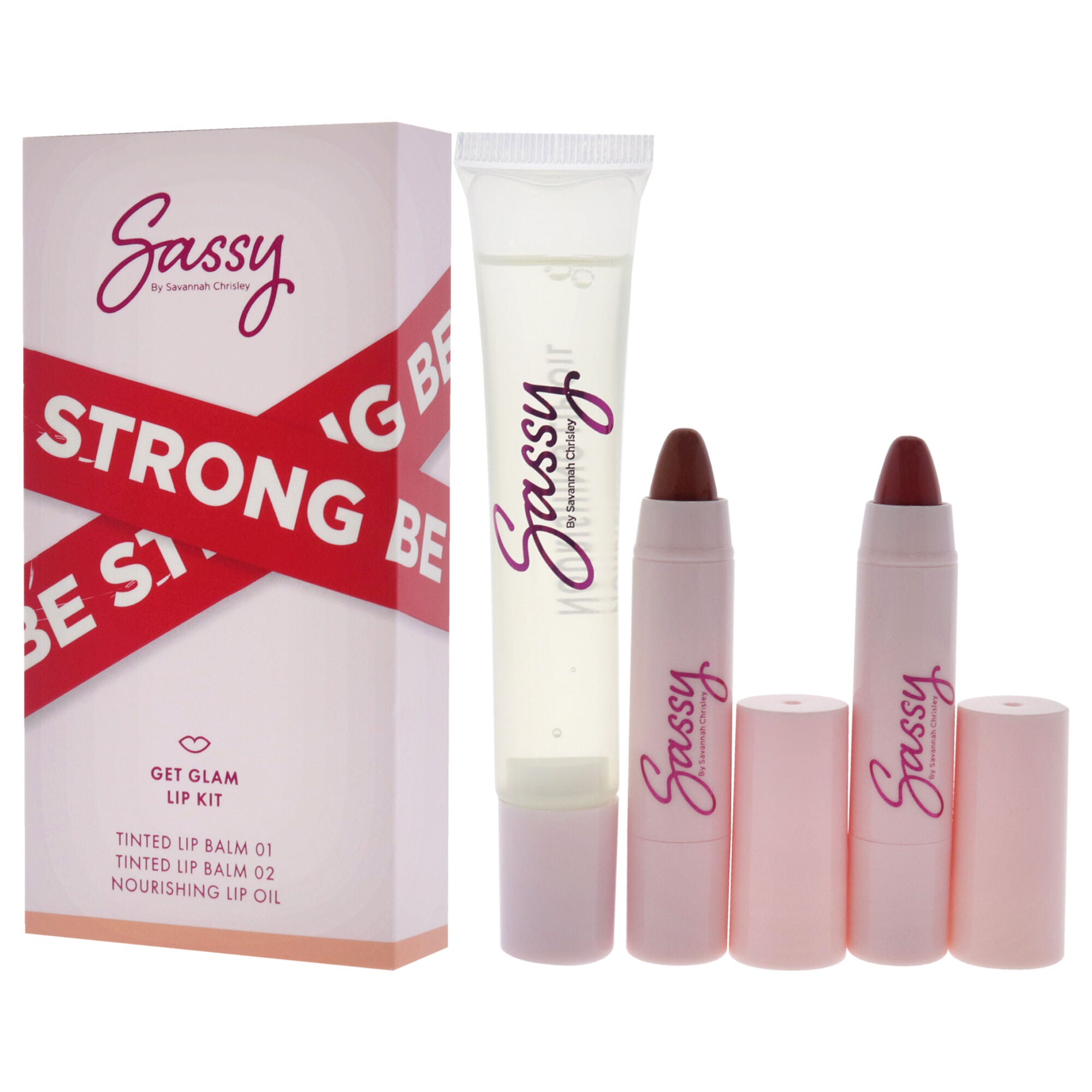 Breakup Collection Lip Kit - Get Glam by Sassy by Savannah Chrisley for Women - 3 Pc Nourishing Lip Oil, 2Pc Tinted Lip Balms, , alternate image number 7
