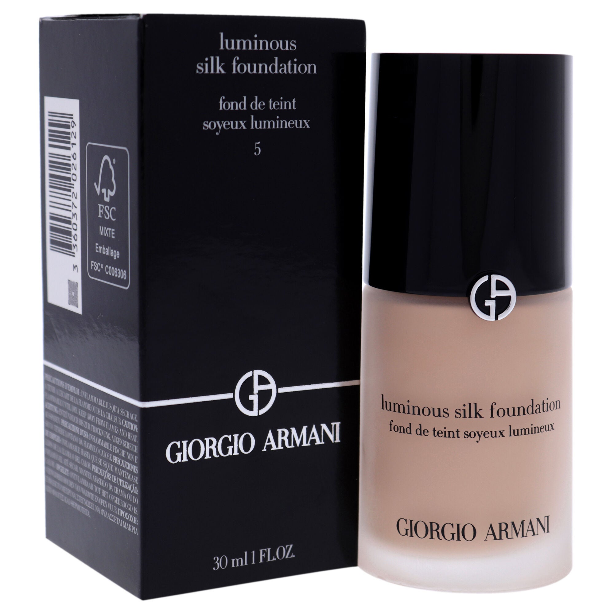 Luminous Silk Foundation - 5 Medium Neutral by Giorgio Armani for Women - 1 oz Foundation, See Description, alternate image number 2