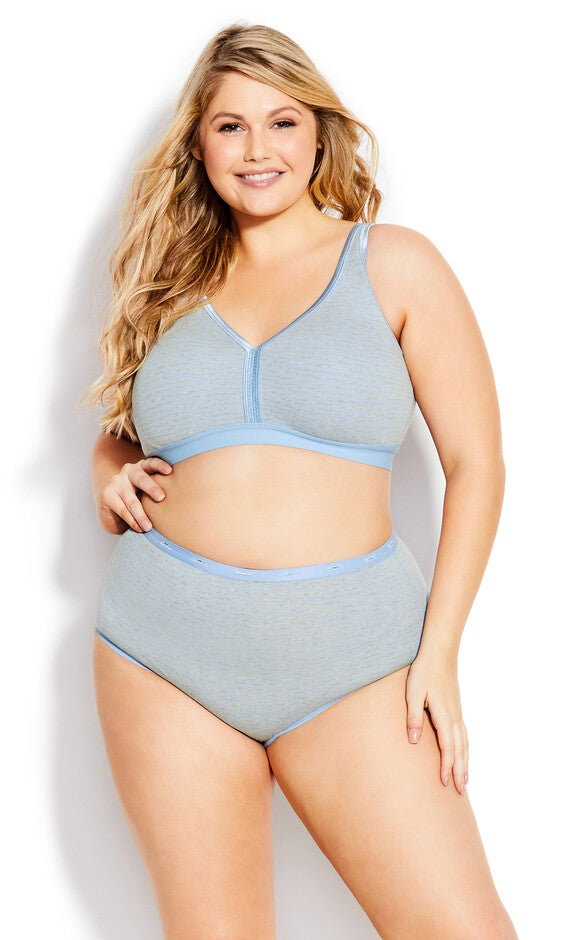 Fashion Cotton Thong - blue stripe, Blue, hi-res image number null