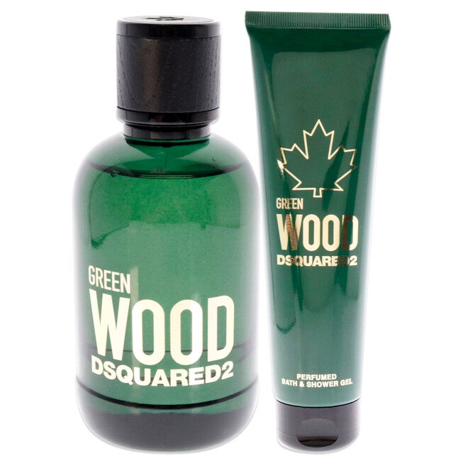 Green Wood by Dsquared2 for Men - 2 Pc Gift Set 3.4oz EDT Spray, 5.0oz Bath and Shower Gel, NA, alternate image number null