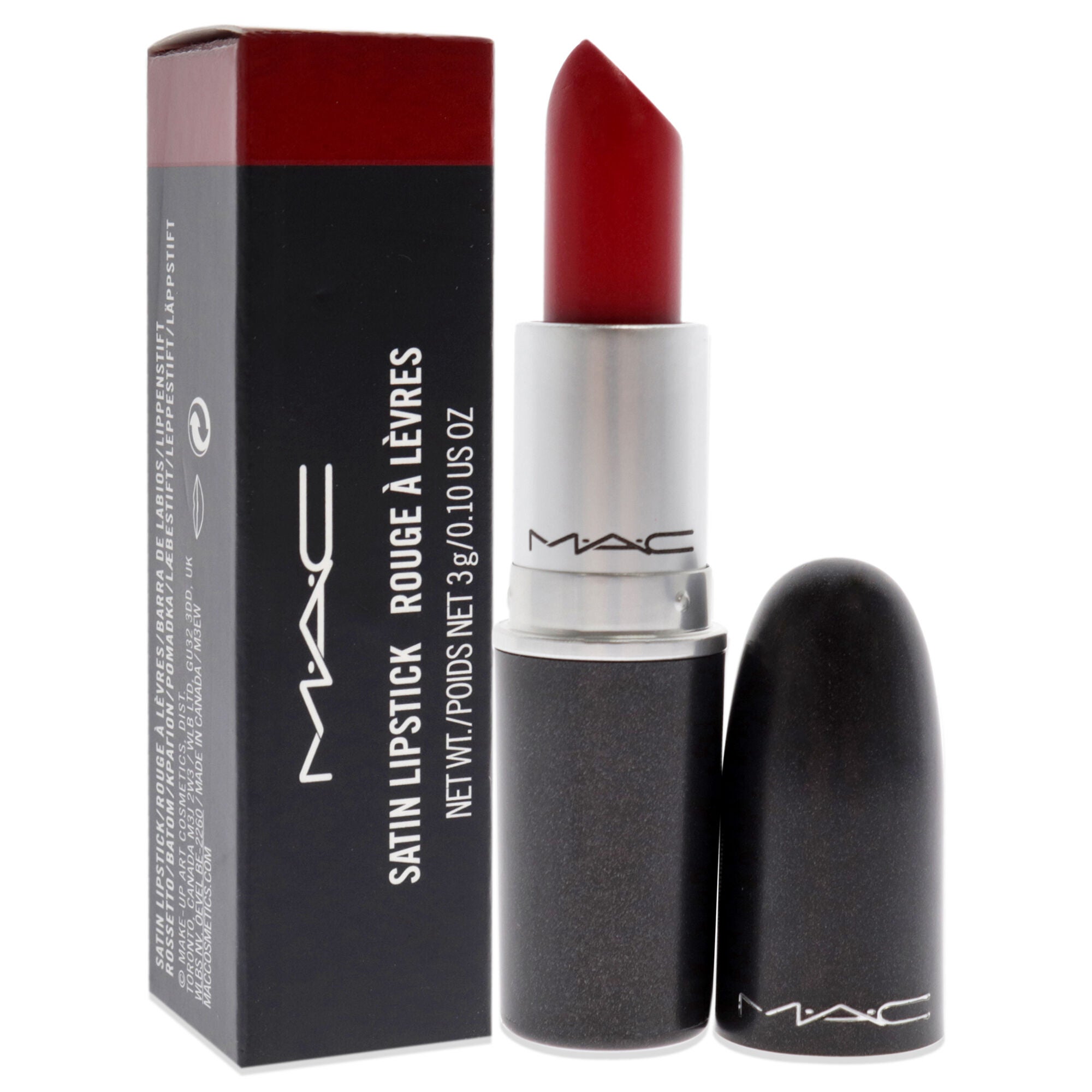 Satin Lipstick - 811 Red by MAC for Women - 0.1 oz Lipstick, See Description, alternate image number 2