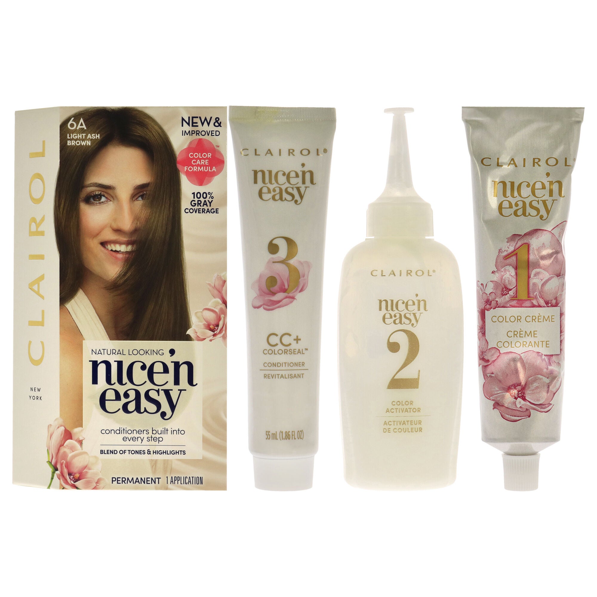 Nice n Easy Permanent Color - 6A 114 Light Ash Brown by Clairol for Women - 1 Application Hair Color, , alternate image number 5