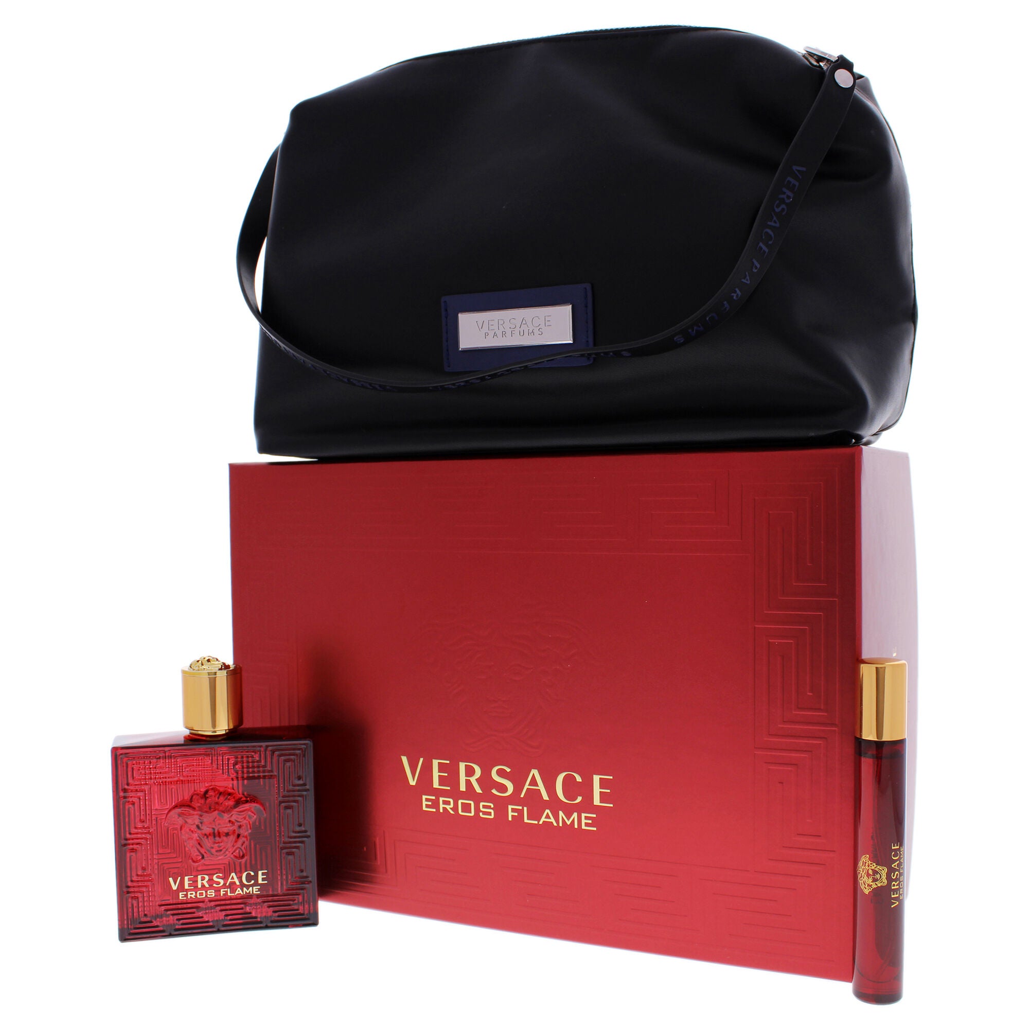 Eros Flame by Versace for Men - 3 Pc Gift Set 3.4oz EDP Spray, 0.3oz EDP Spray, Trousse Man, , alternate image number 8