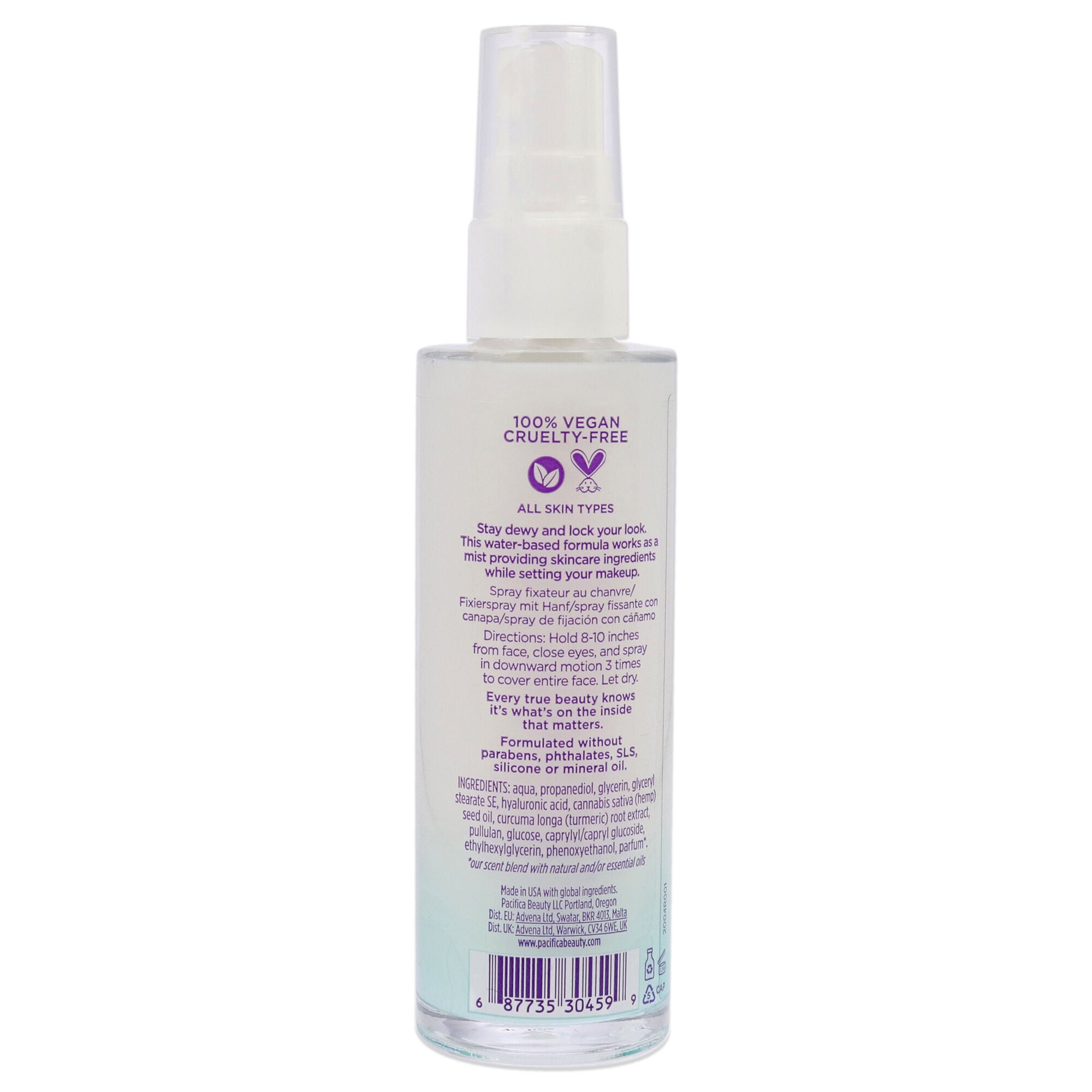 Hemp Dew Setting Mist by Pacifica for Unisex - 2 oz Face Mist, , alternate image number 2