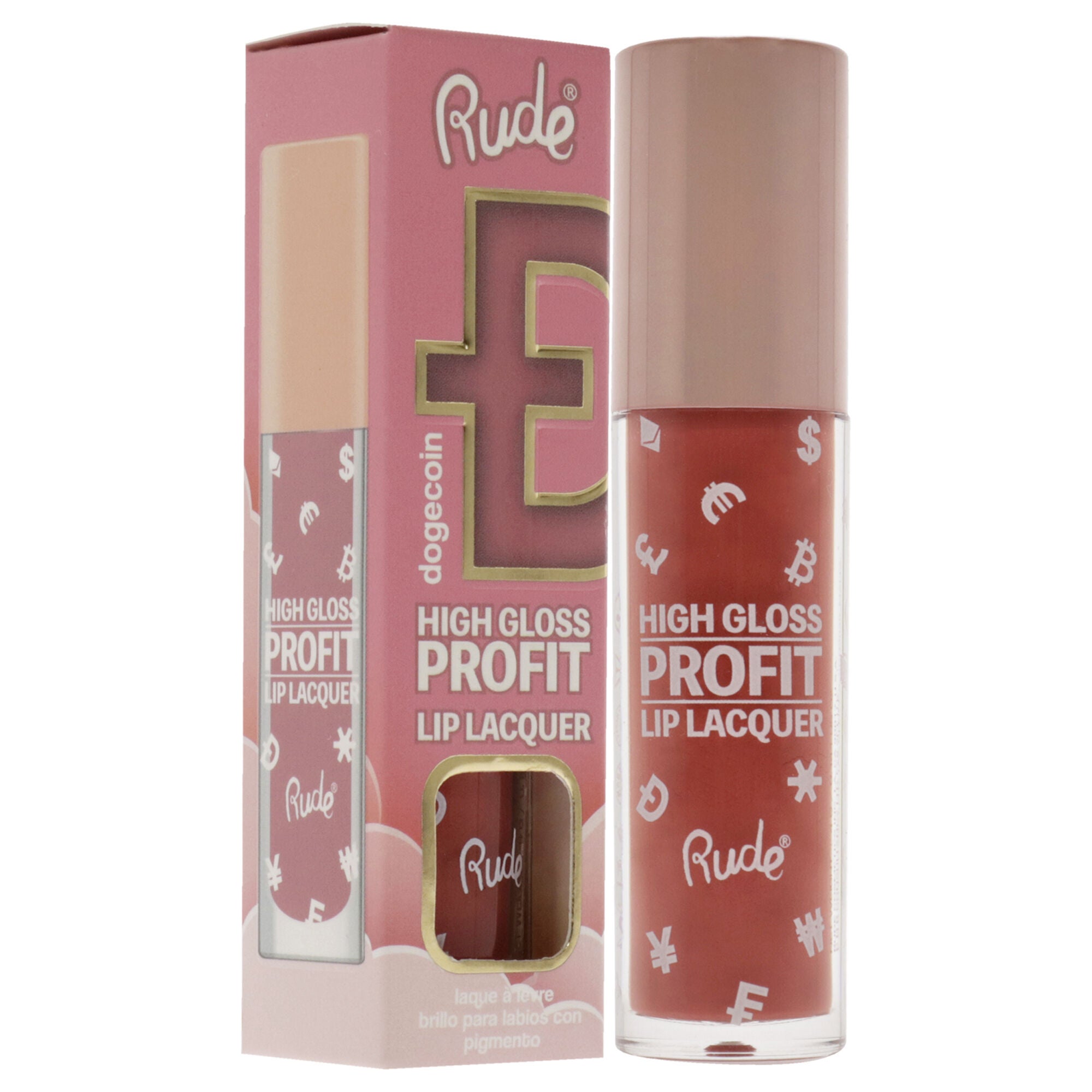 High Gloss Profit Lip Lacquer - Dogecoin by Rude Cosmetics for Women - 0.141 oz Lip Gloss, See Description, alternate image number 2